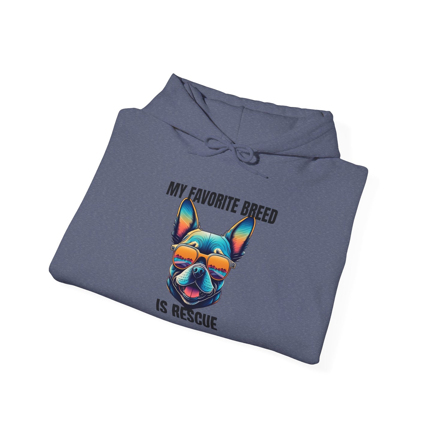 My favorite breed is rescue 3 - Unisex Heavy Blend™ Hooded Sweatshirt