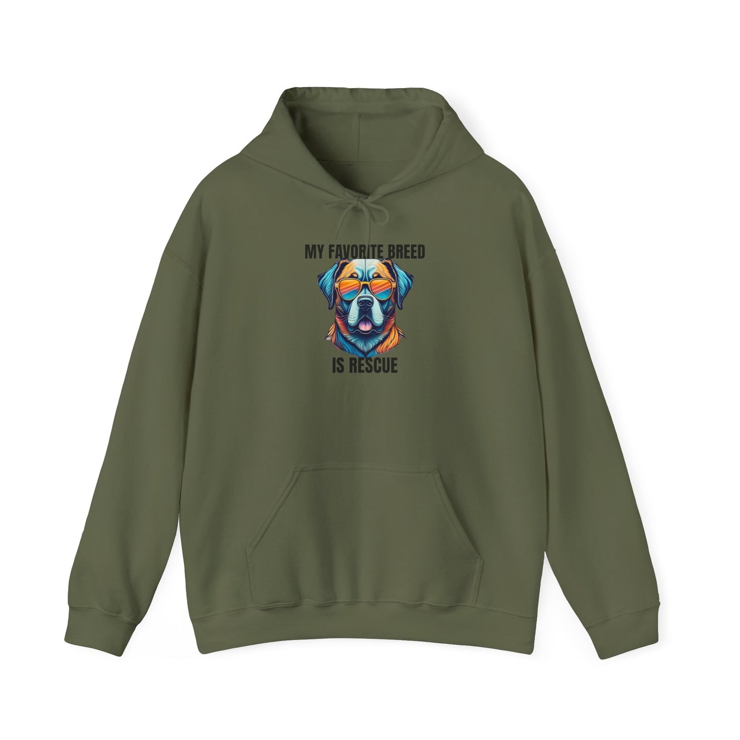 My favorite breed is rescue 5 - Unisex Heavy Blend™ Hooded Sweatshirt