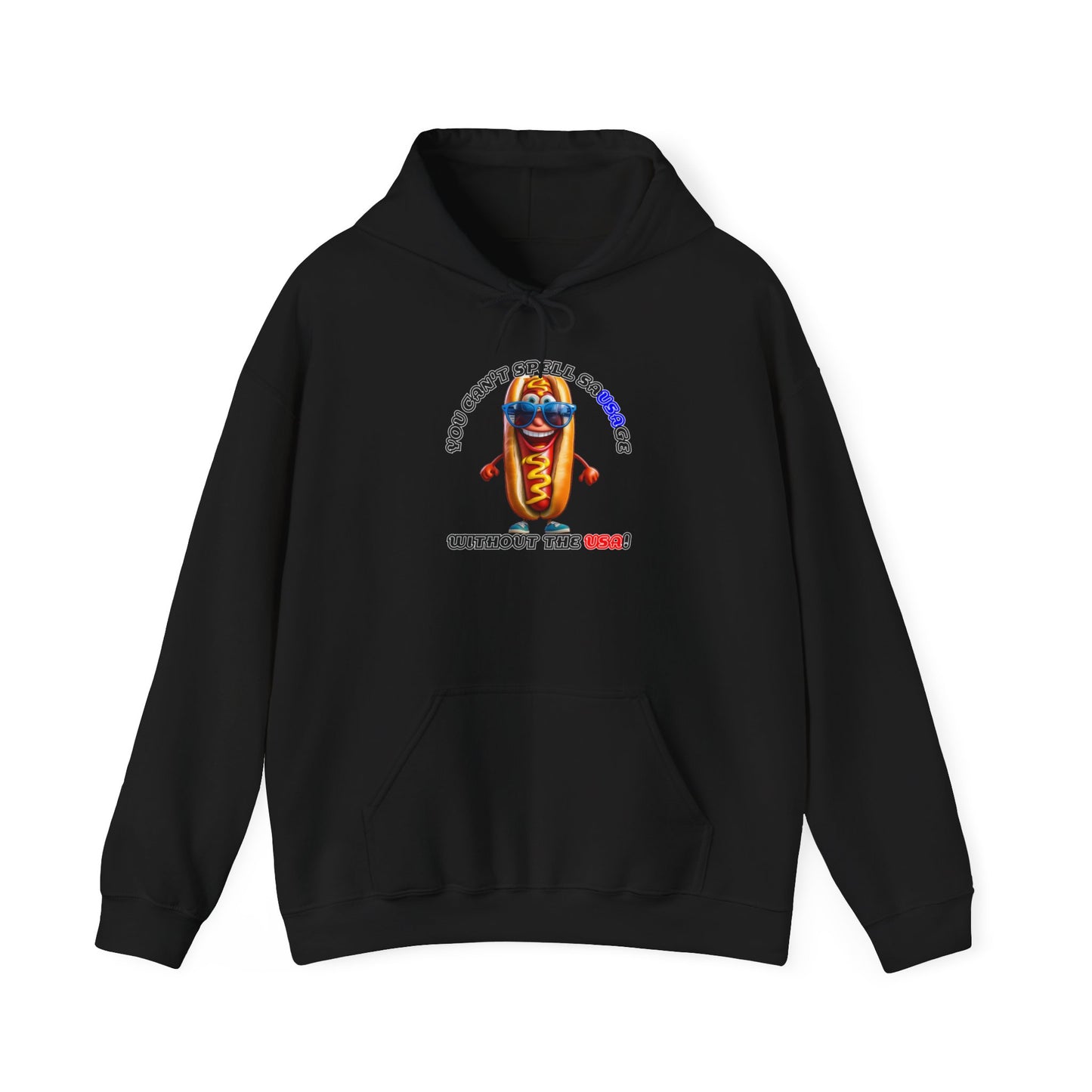 You can't spell sausage without the USA! - Unisex Heavy Blend™ Hooded Sweatshirt