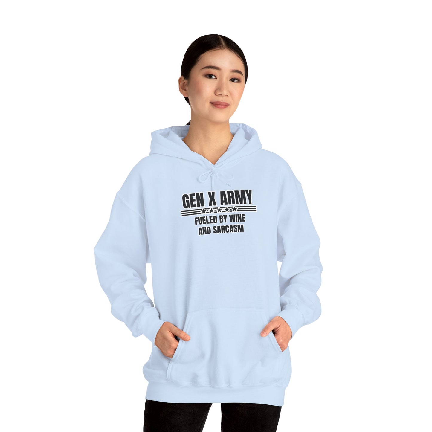 Fueled by wine and sarcasm - Unisex Heavy Blend™ Hooded Sweatshirt