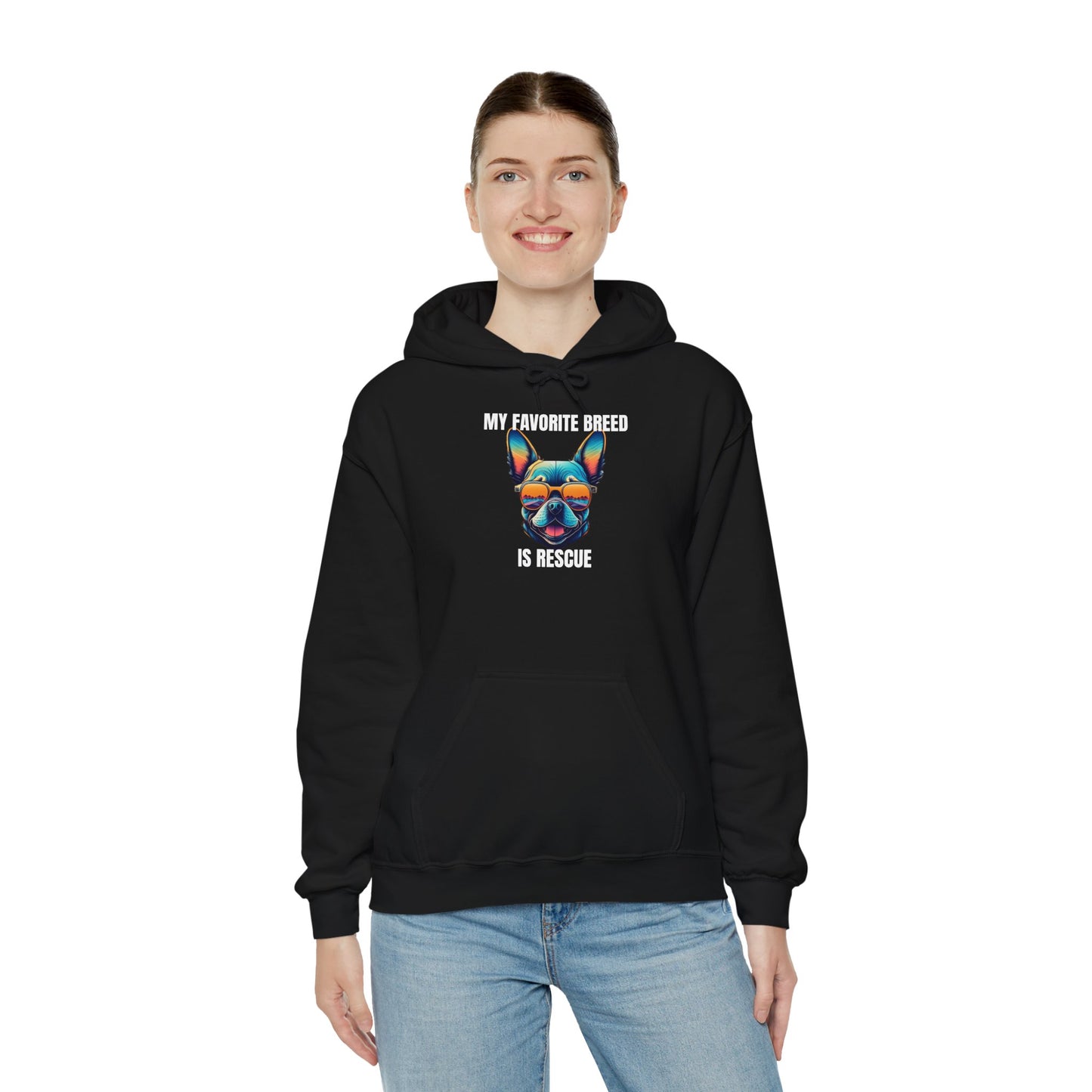 My favorite breed is rescue 3 - Unisex Heavy Blend™ Hooded Sweatshirt