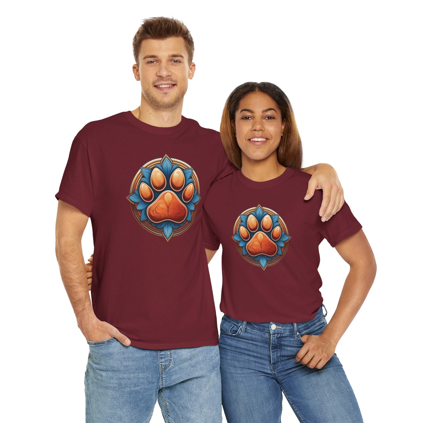 Pawprint logo - Unisex Heavy Cotton Tee