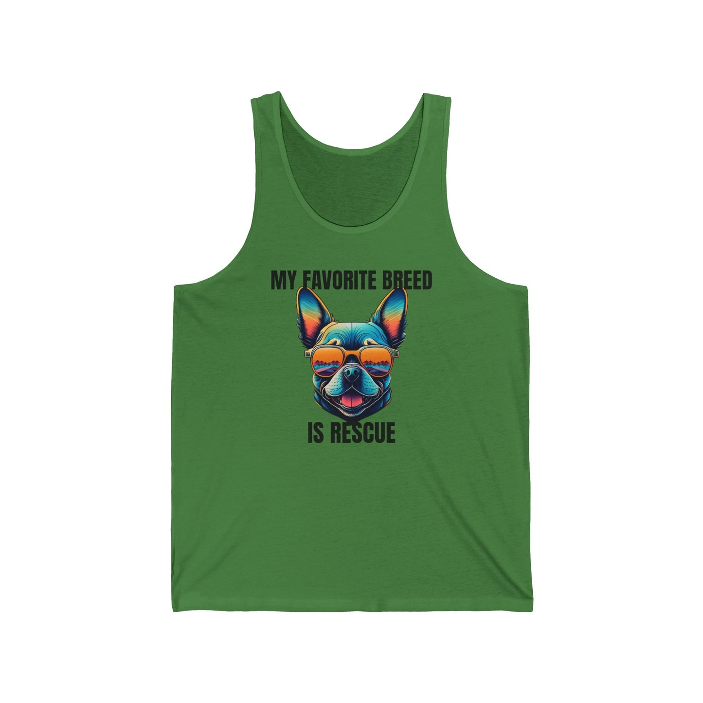 My favorite breed is rescue 3 - Unisex Jersey Tank