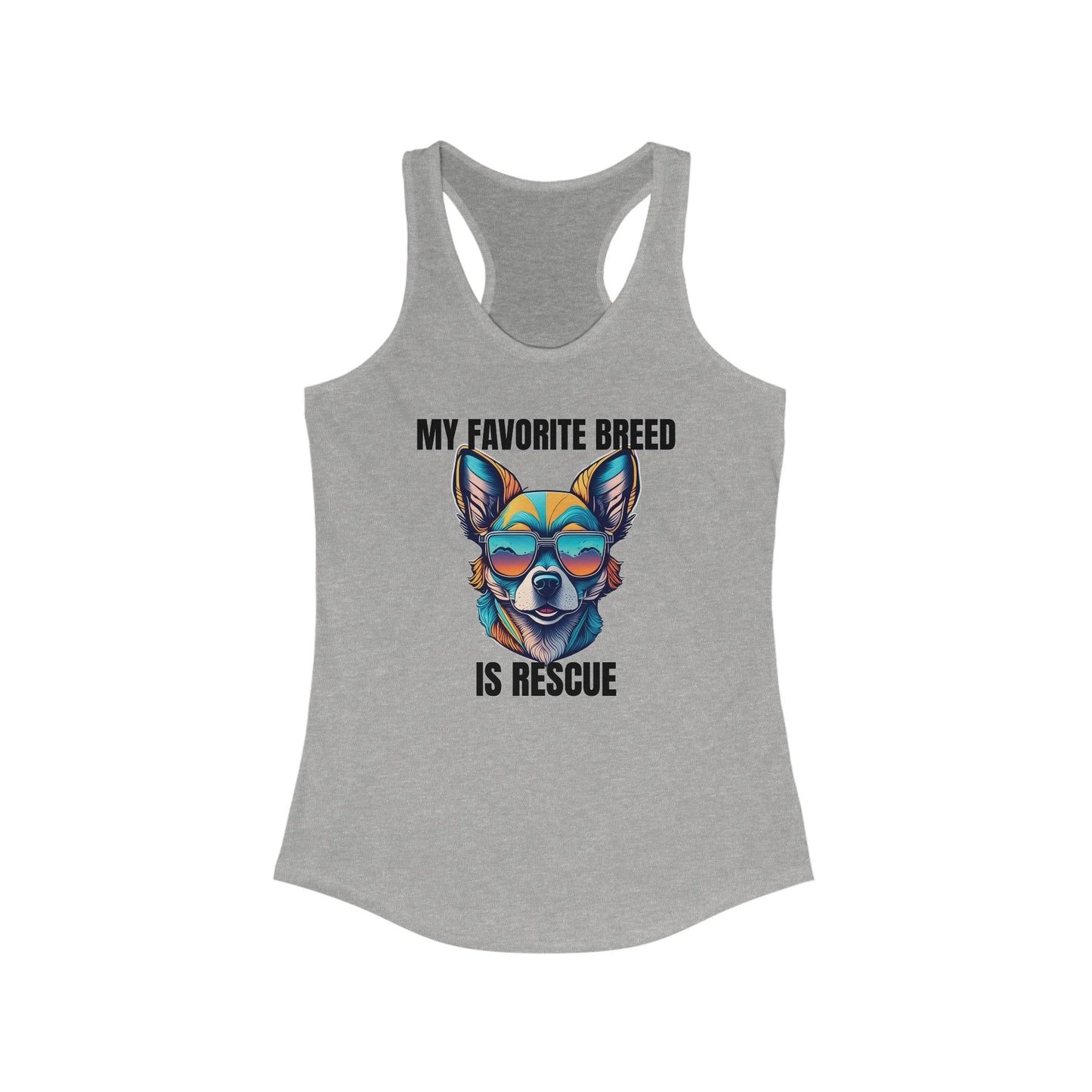 My favorite breed is rescue 2 - Women's Ideal Racerback Tank