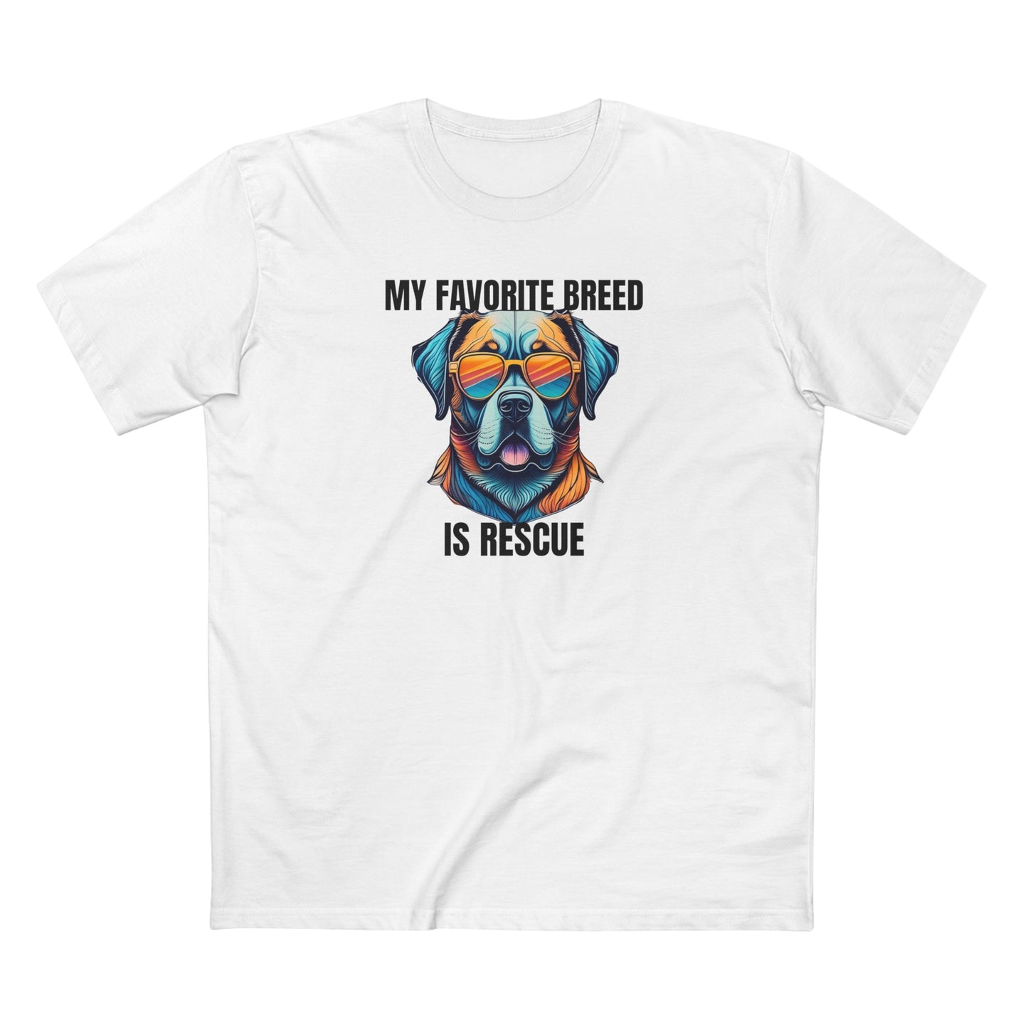 My favorite breed is rescue 5 - Men's Staple Tee