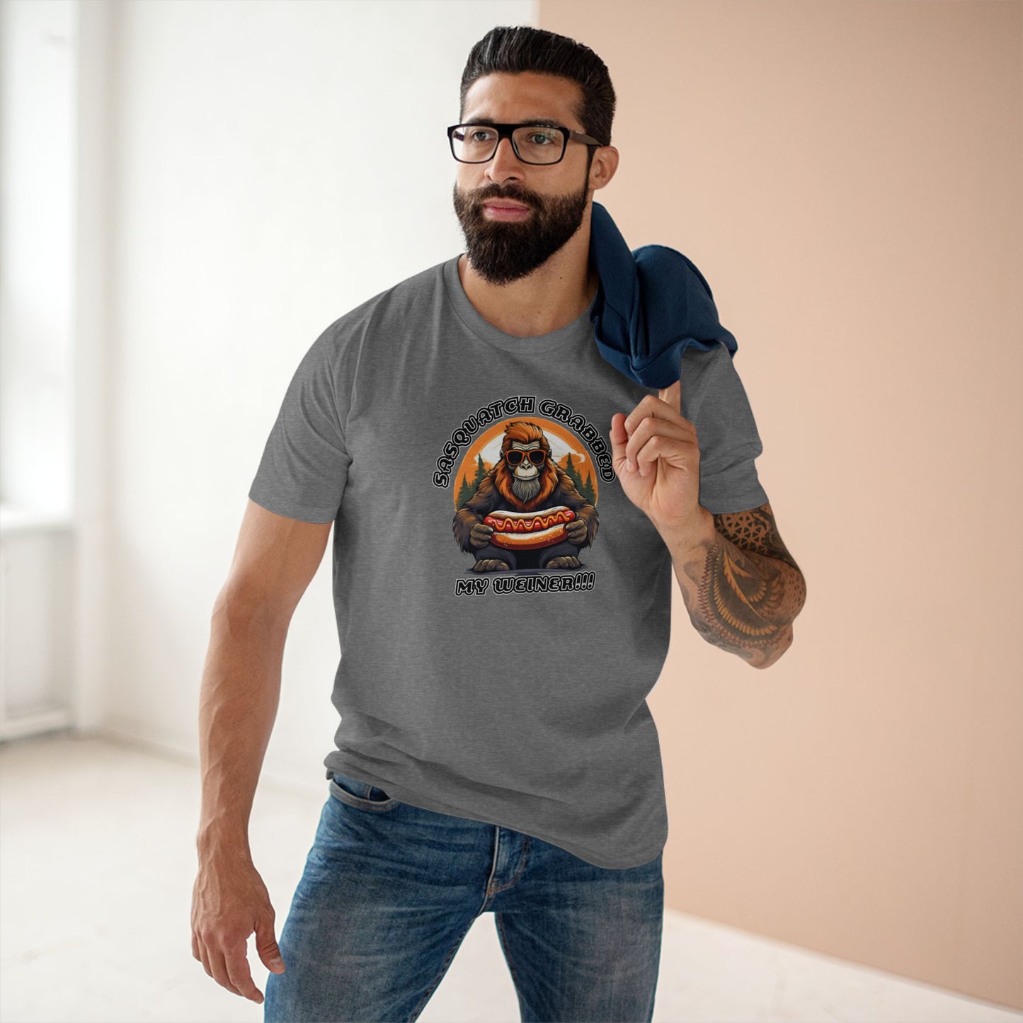 Sasquatch grabbed my weiner! - Men's Staple Tee