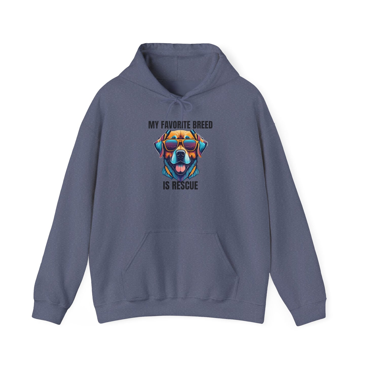 My favorite breed is rescue 4 - Unisex Heavy Blend™ Hooded Sweatshirt