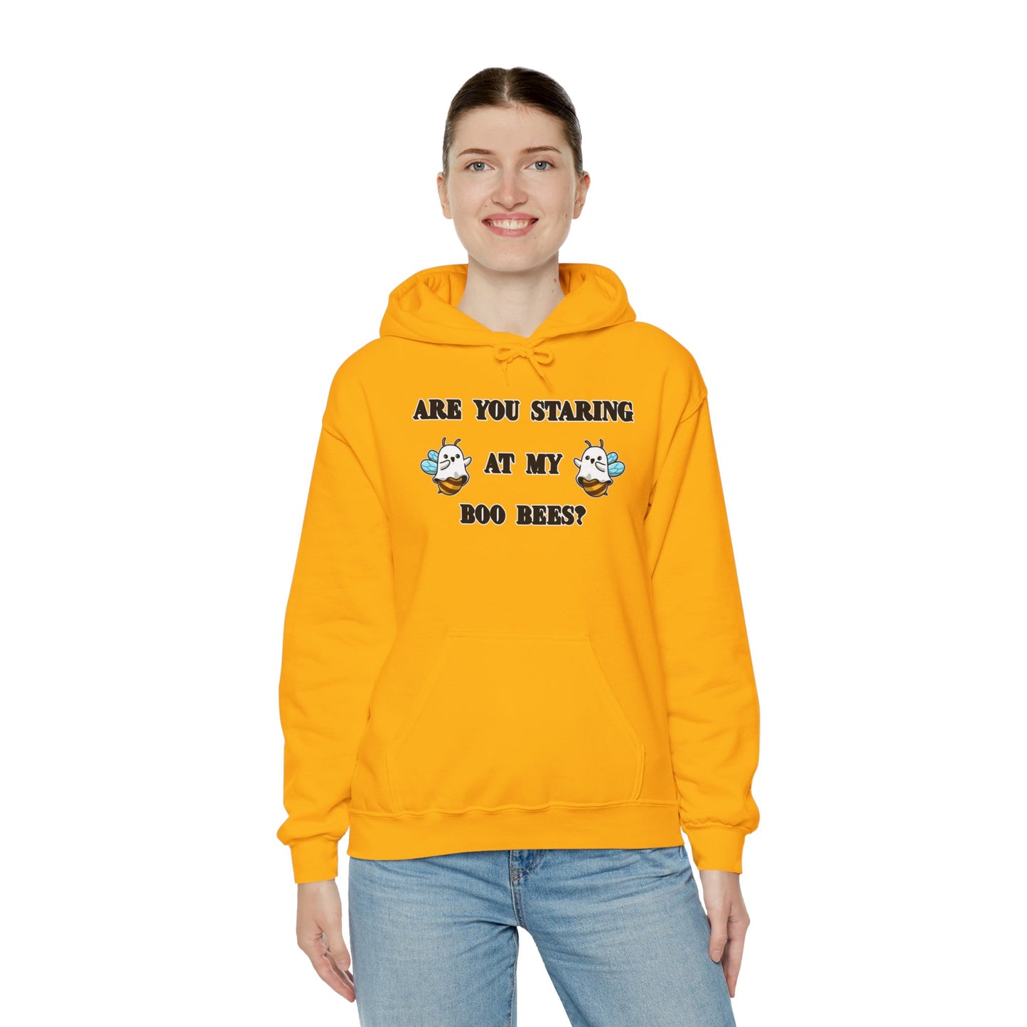 Are you staring at my boo bees? - Unisex Heavy Blend™ Hooded Sweatshirt