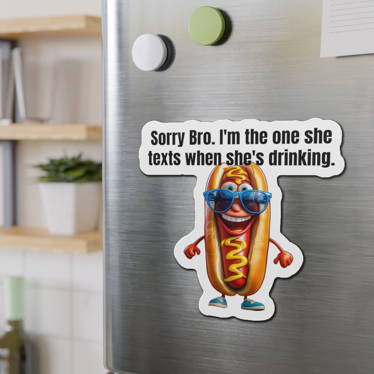 Texting weiner - Die-Cut Magnets