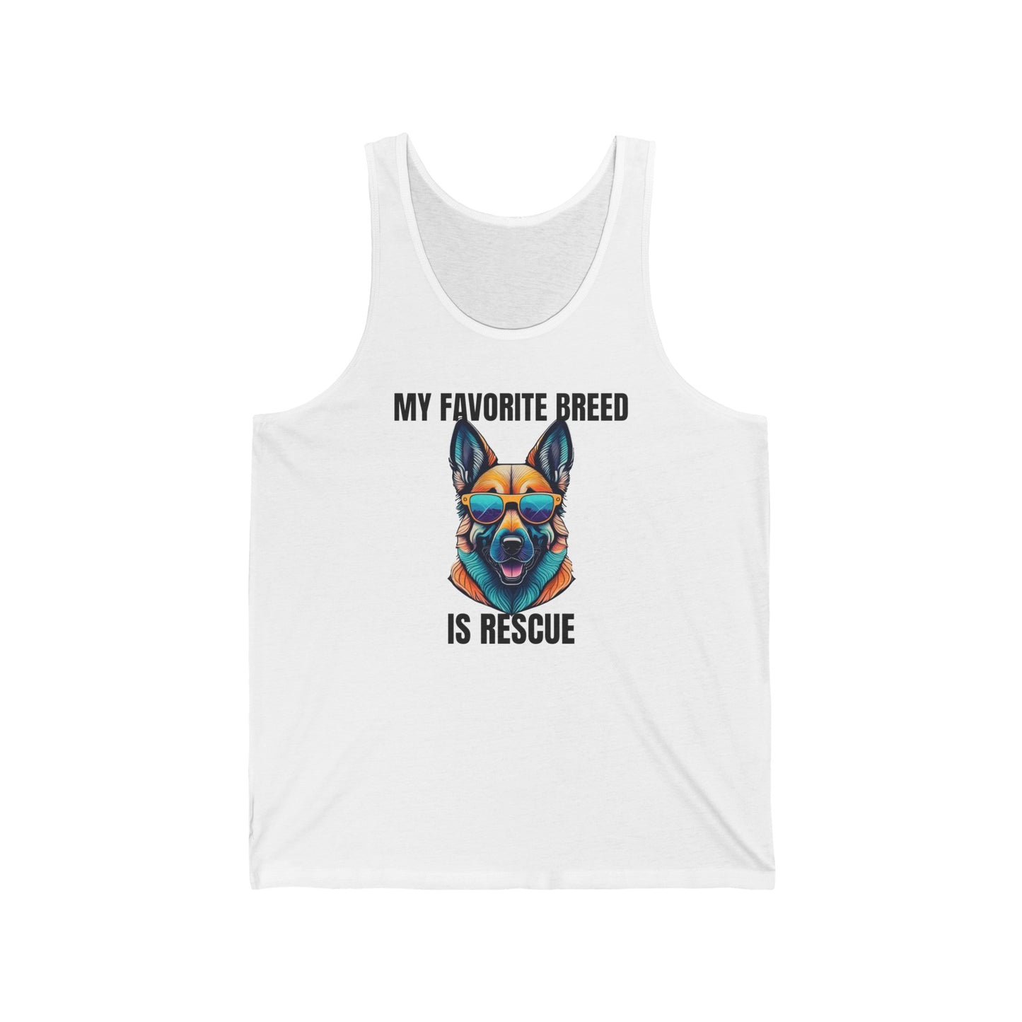 My favorite breed is rescue 6 - Unisex Jersey Tank