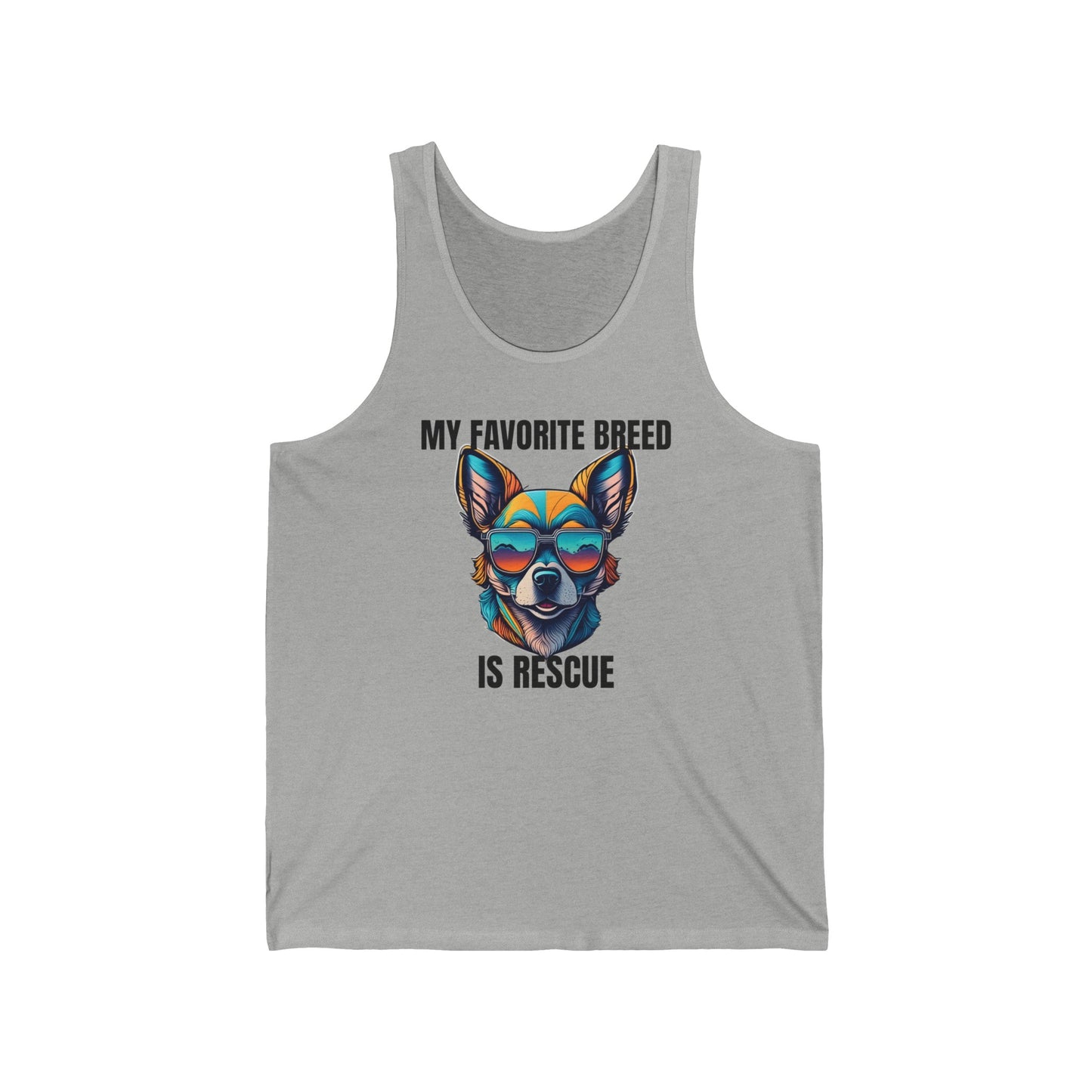 My favorite breed is rescue 2 - Unisex Jersey Tank