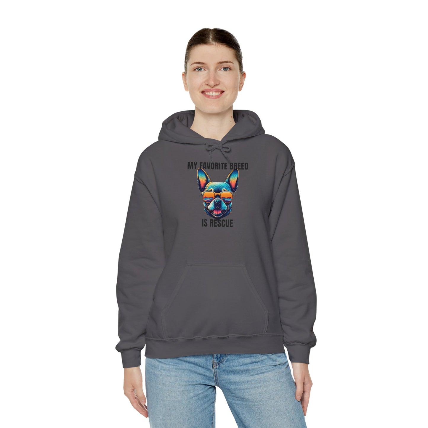 My favorite breed is rescue 3 - Unisex Heavy Blend™ Hooded Sweatshirt