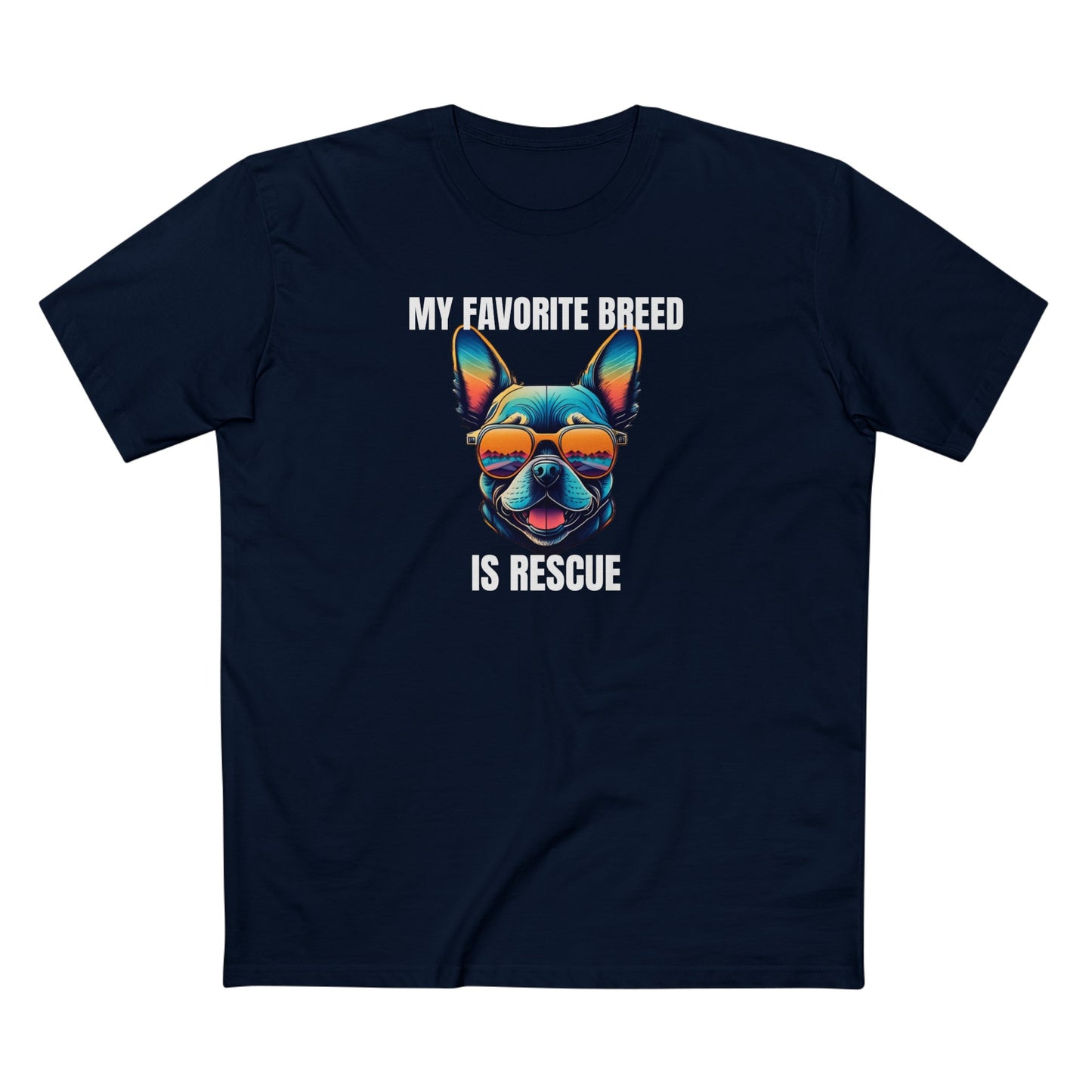 My favorite breed is rescue 3 - Men's Staple Tee