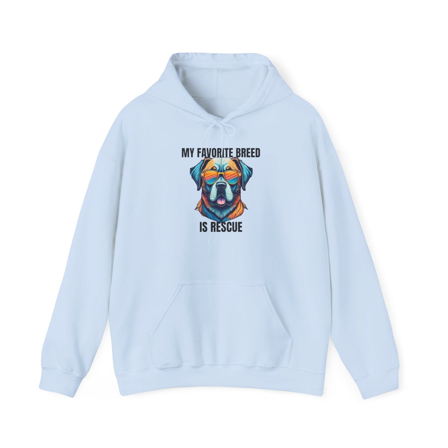 My favorite breed is rescue 5 - Unisex Heavy Blend™ Hooded Sweatshirt