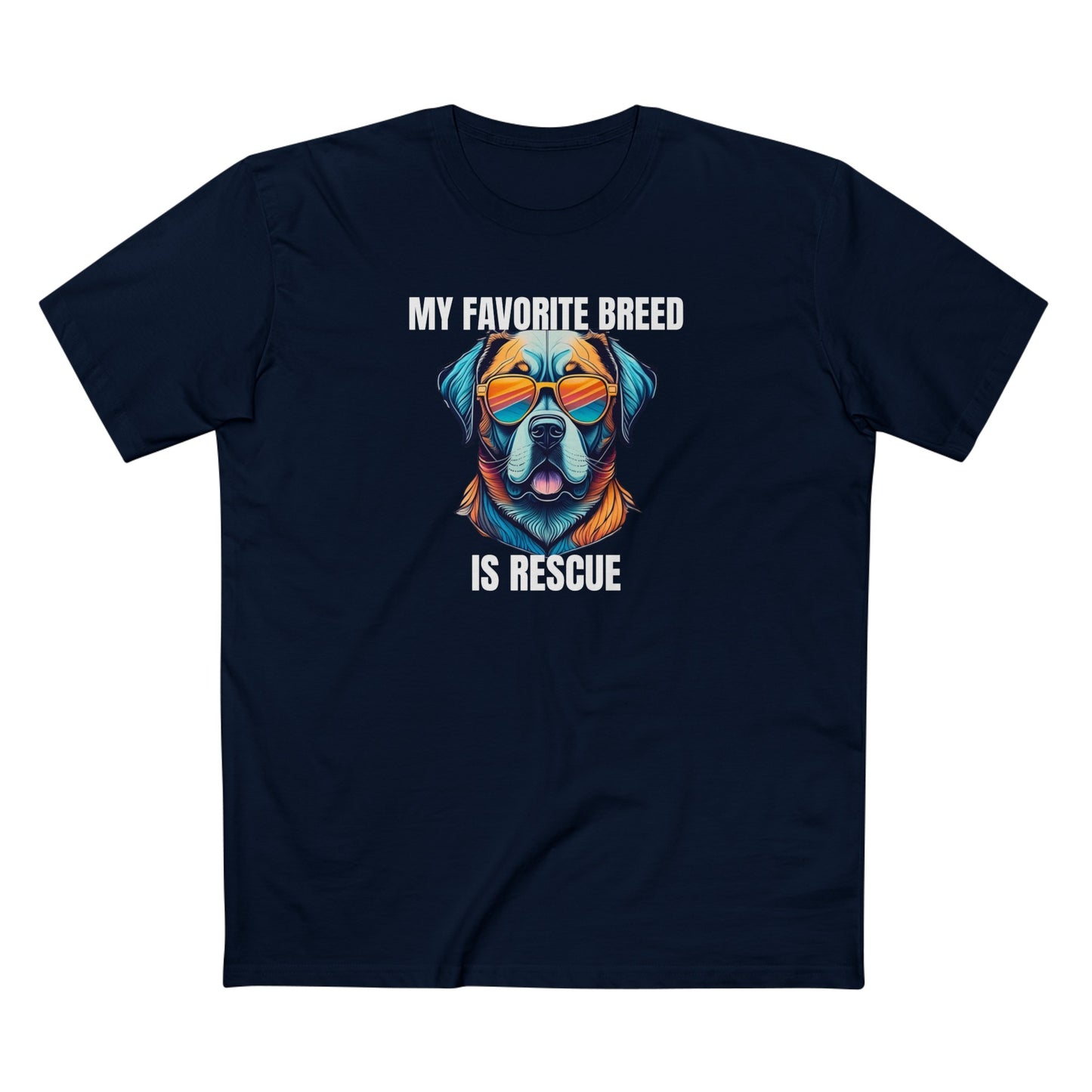 My favorite breed is rescue 5 - Men's Staple Tee