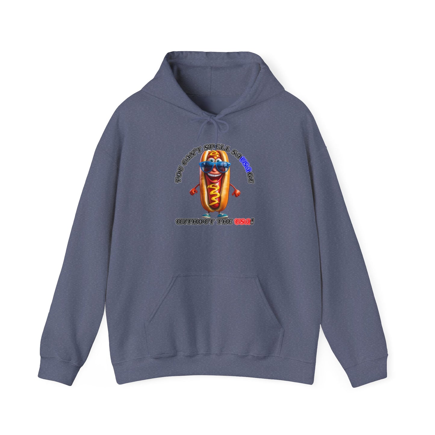 You can't spell sausage without the USA! - Unisex Heavy Blend™ Hooded Sweatshirt