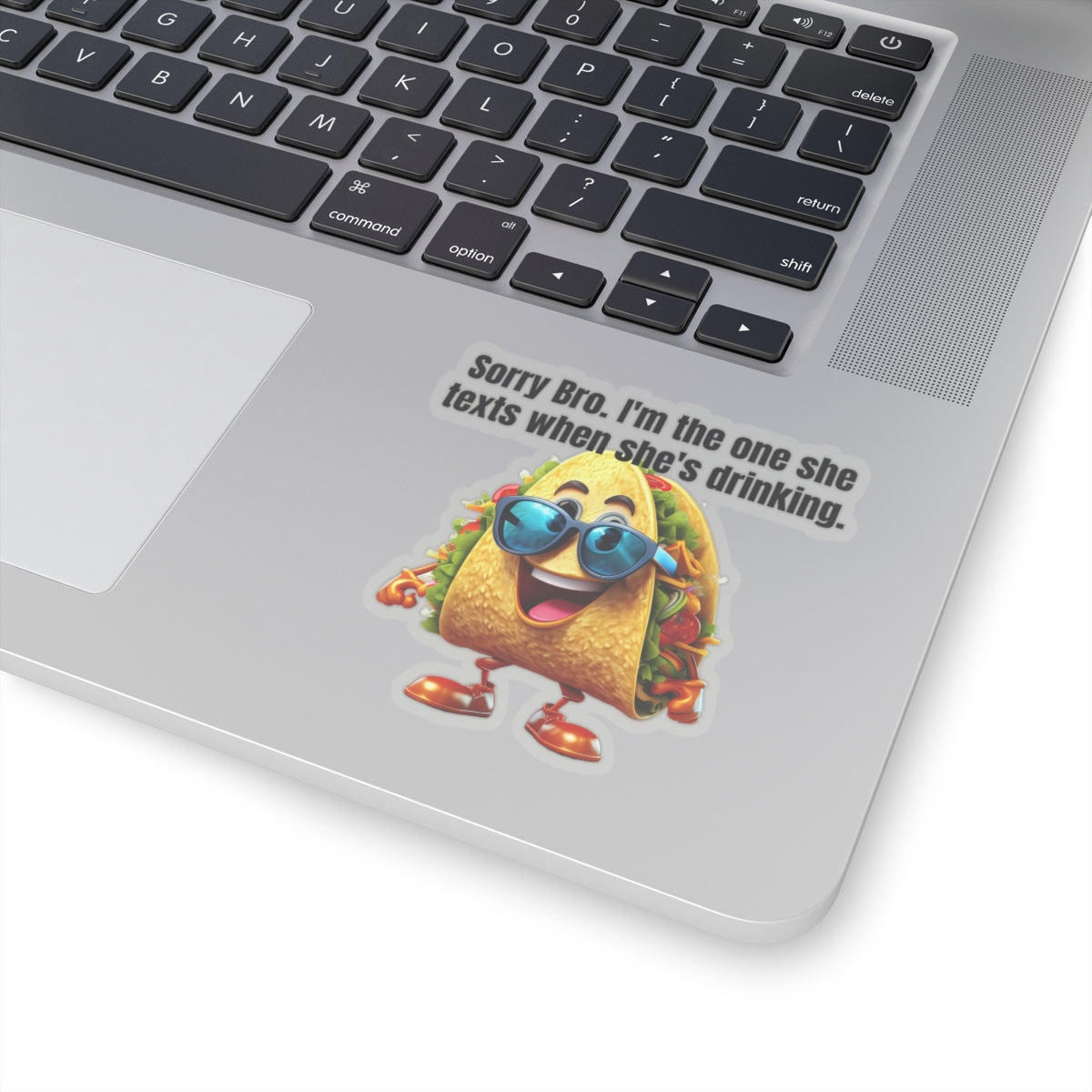 Texting taco - Kiss-Cut Stickers