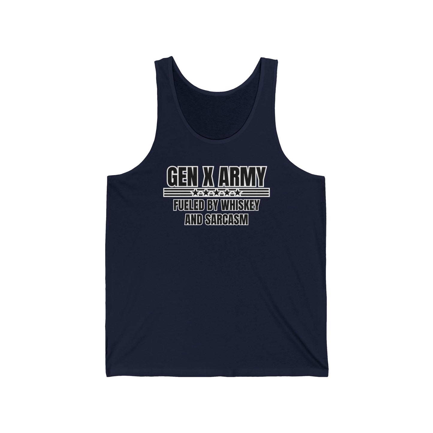 Fueled by whiskey and sarcasm - Unisex Jersey Tank