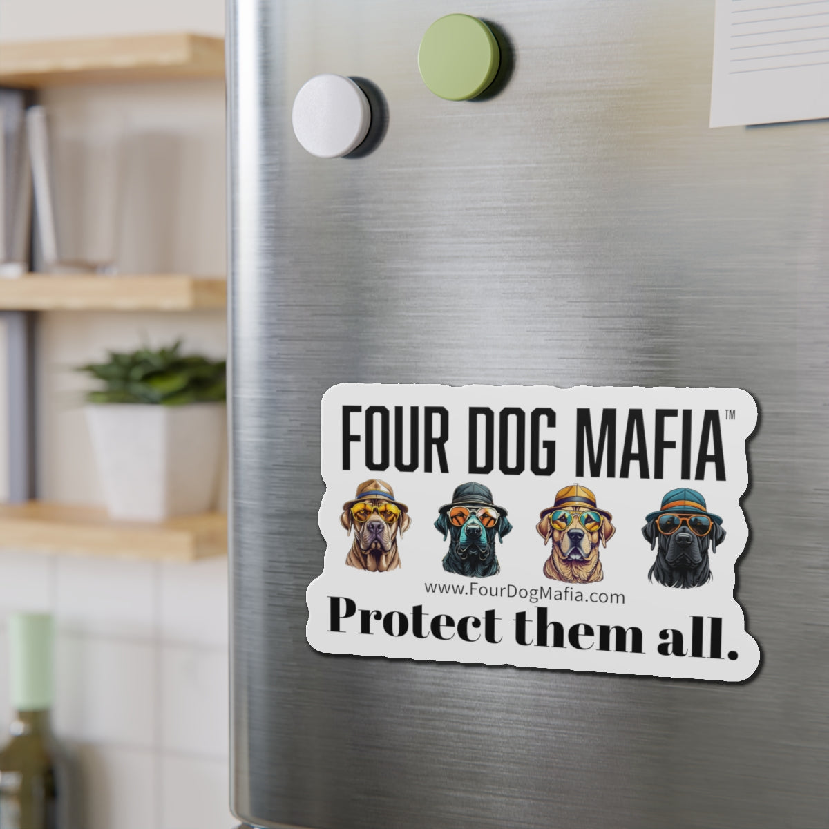 Protect them all with logo - Die-Cut Magnets