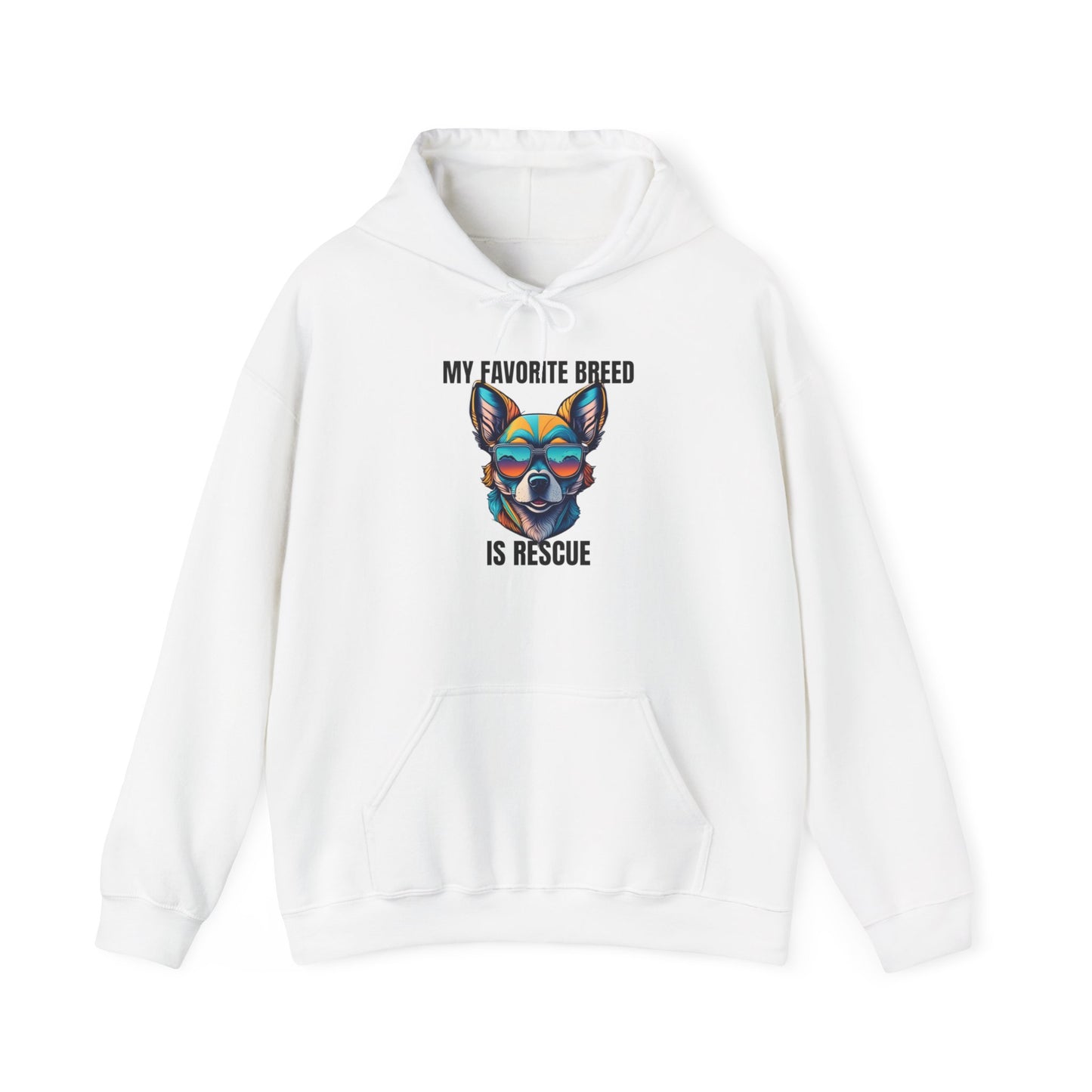 My favorite breed is rescue 2 - Unisex Heavy Blend™ Hooded Sweatshirt