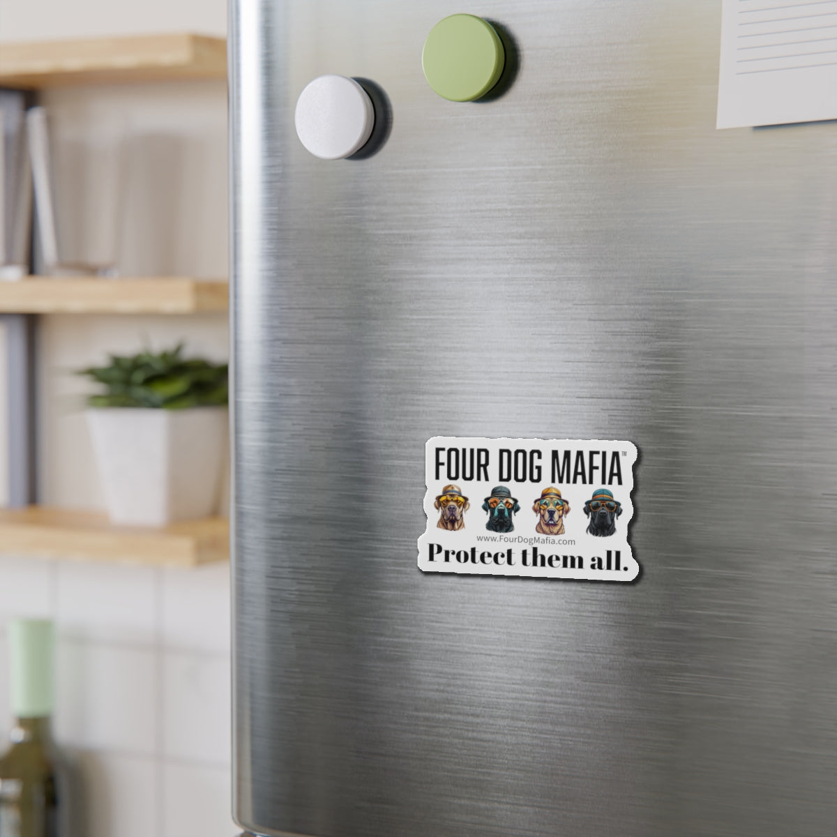 Protect them all with logo - Die-Cut Magnets