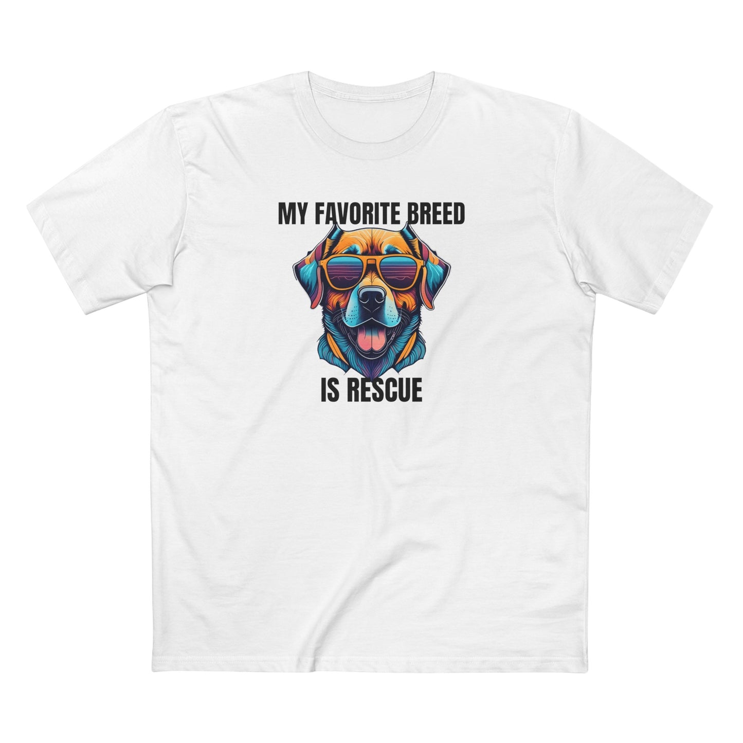 My favorite breed is rescue 4 - Men's Staple Tee