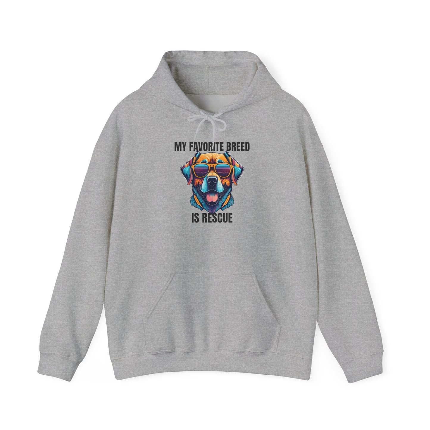 My favorite breed is rescue 4 - Unisex Heavy Blend™ Hooded Sweatshirt