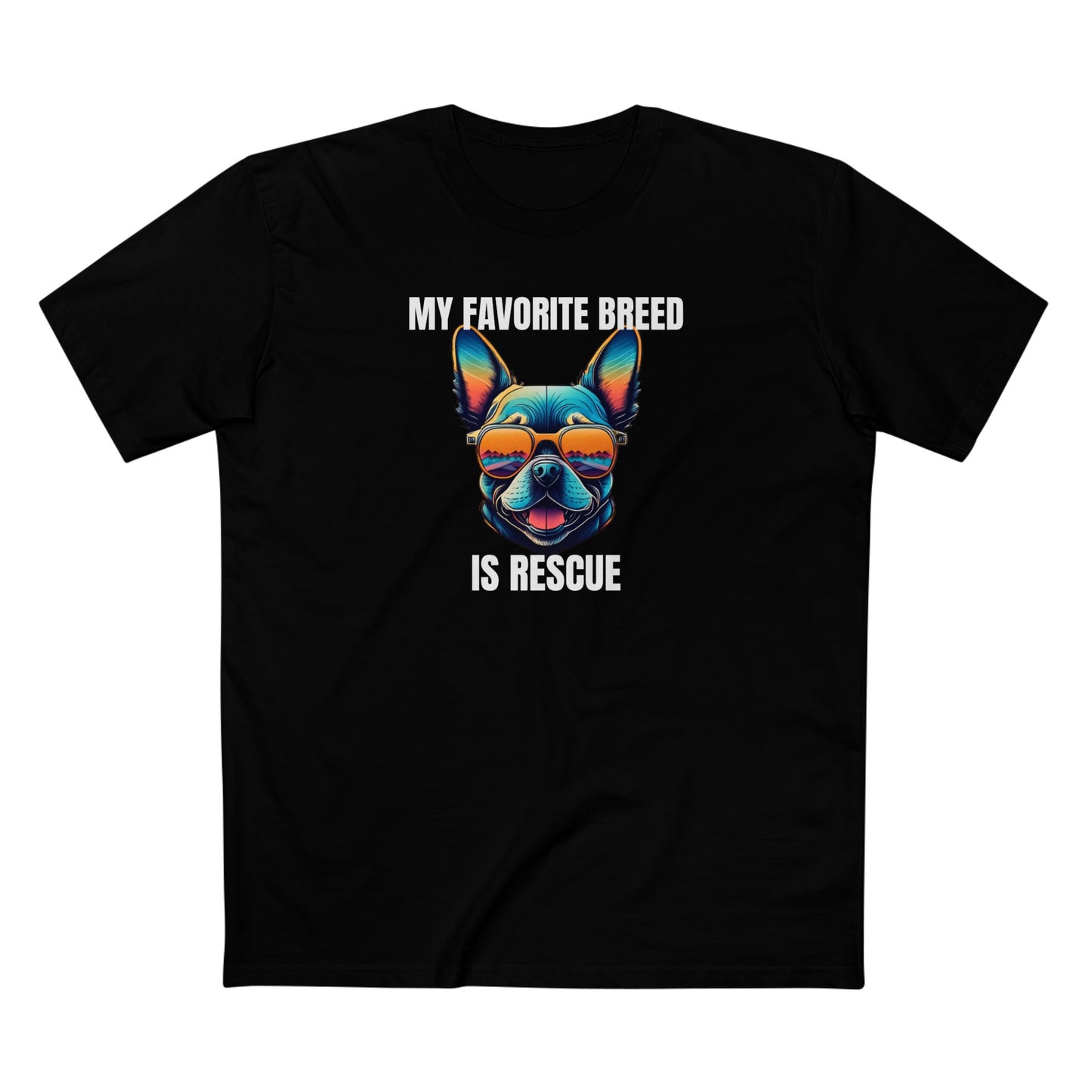 My favorite breed is rescue 3 - Men's Staple Tee