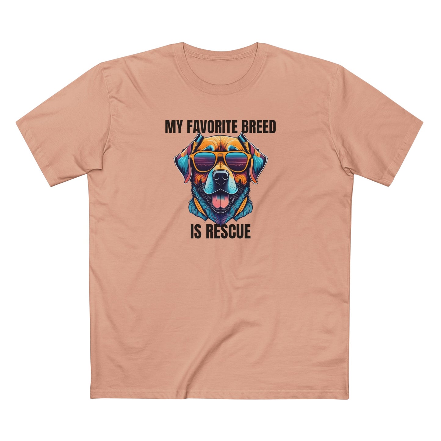 My favorite breed is rescue 4 - Men's Staple Tee