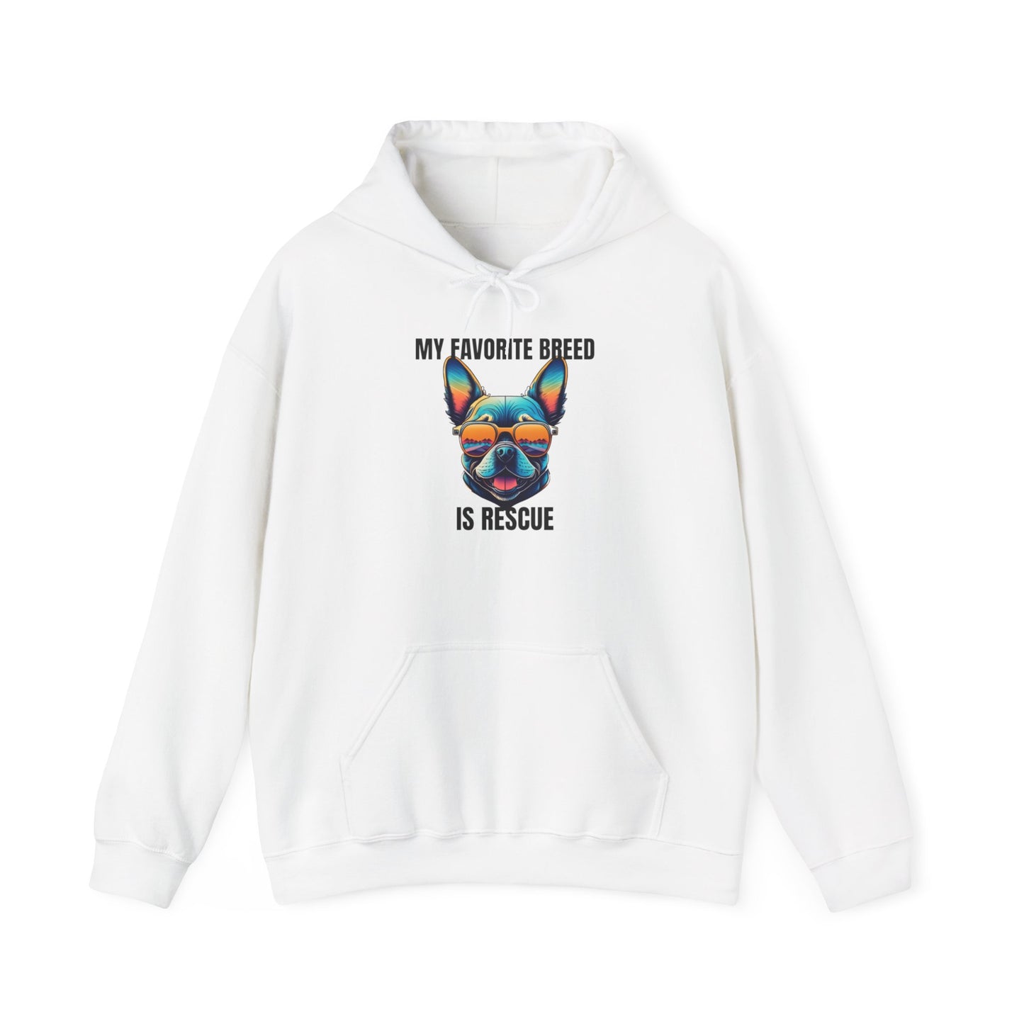 My favorite breed is rescue 3 - Unisex Heavy Blend™ Hooded Sweatshirt