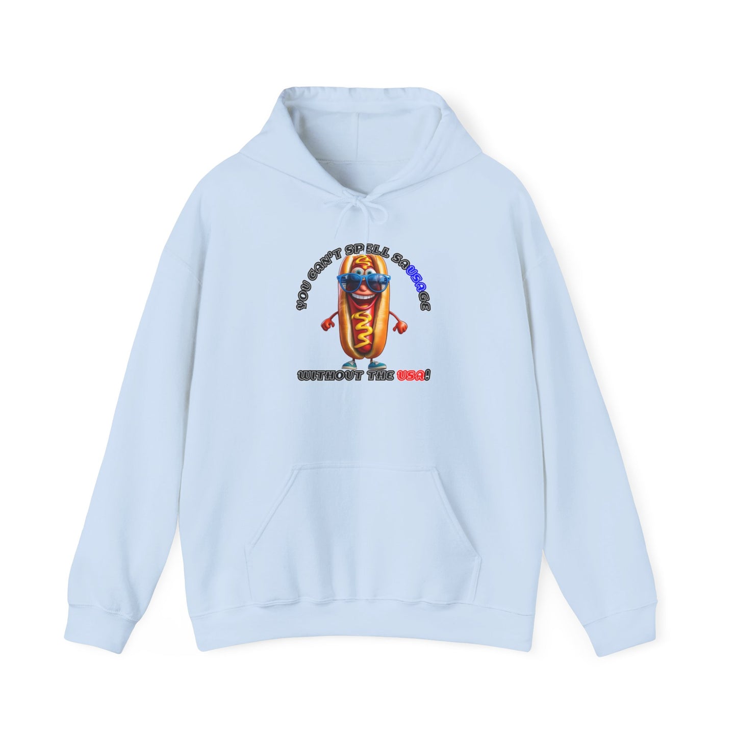 You can't spell sausage without the USA! - Unisex Heavy Blend™ Hooded Sweatshirt