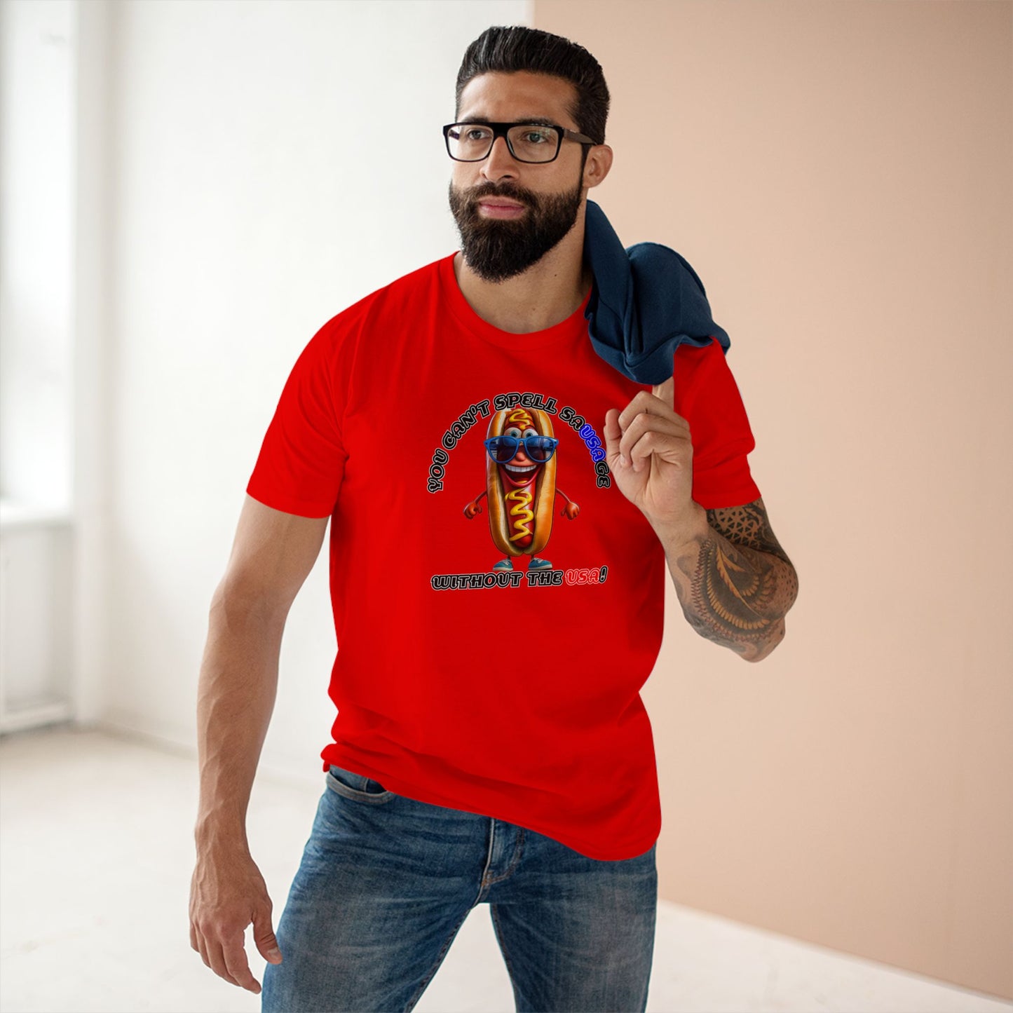 You can't spell sausage without the USA! - Men's Staple Tee