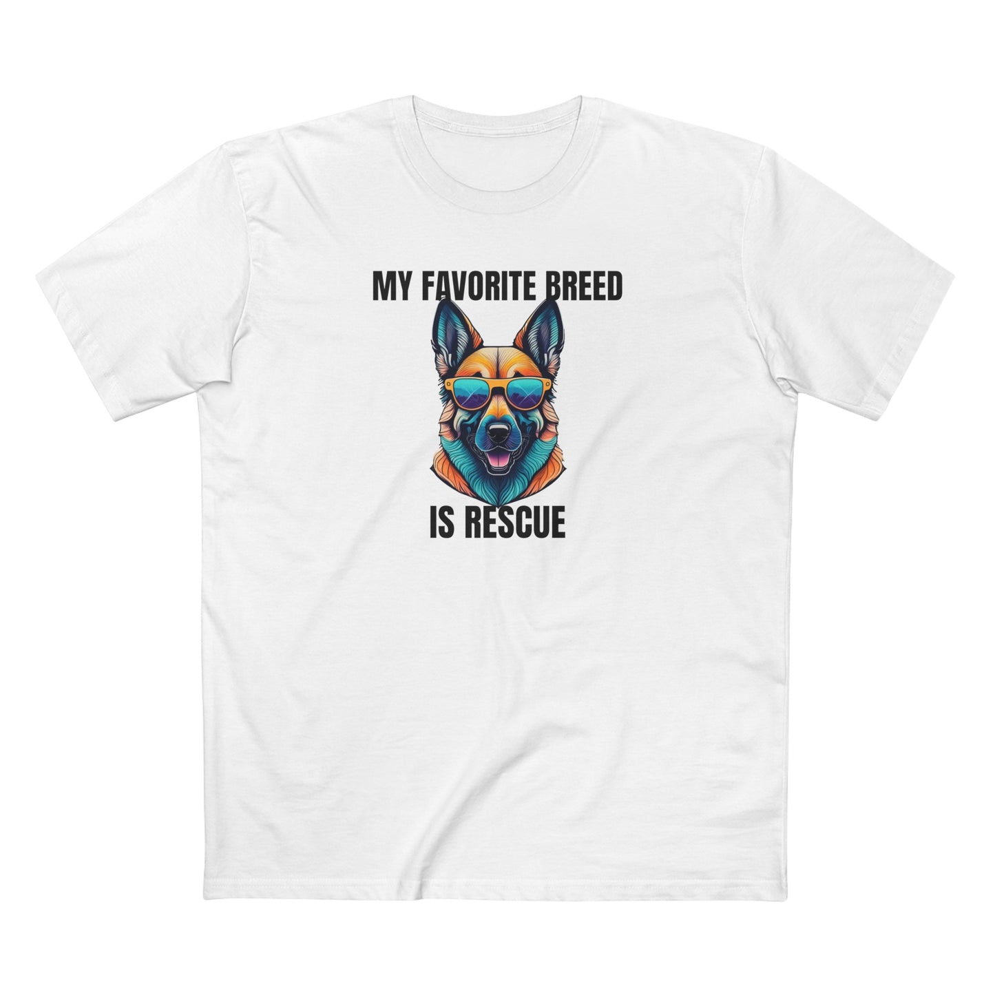 My favorite breed is rescue 6 - Men's Staple Tee