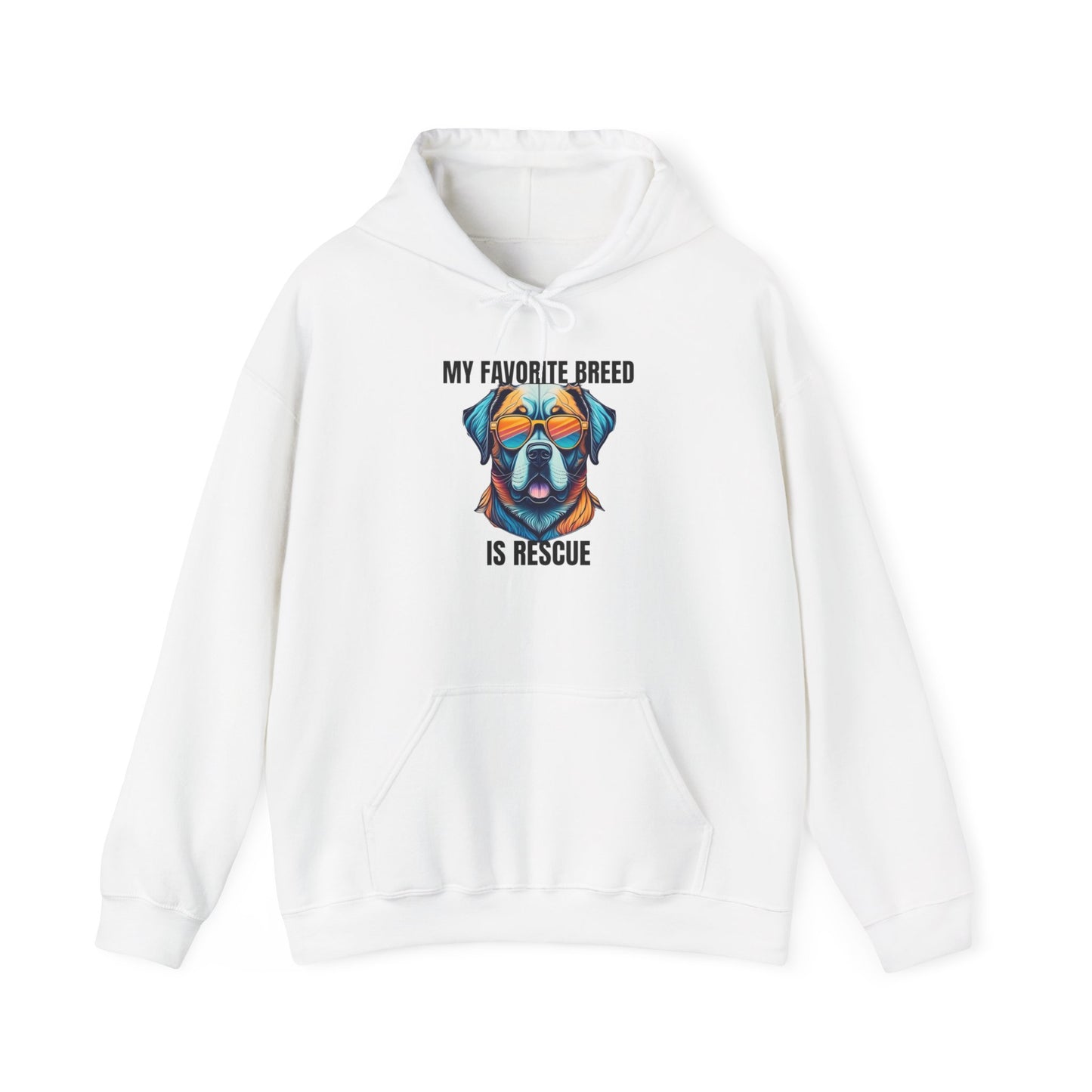 My favorite breed is rescue 5 - Unisex Heavy Blend™ Hooded Sweatshirt