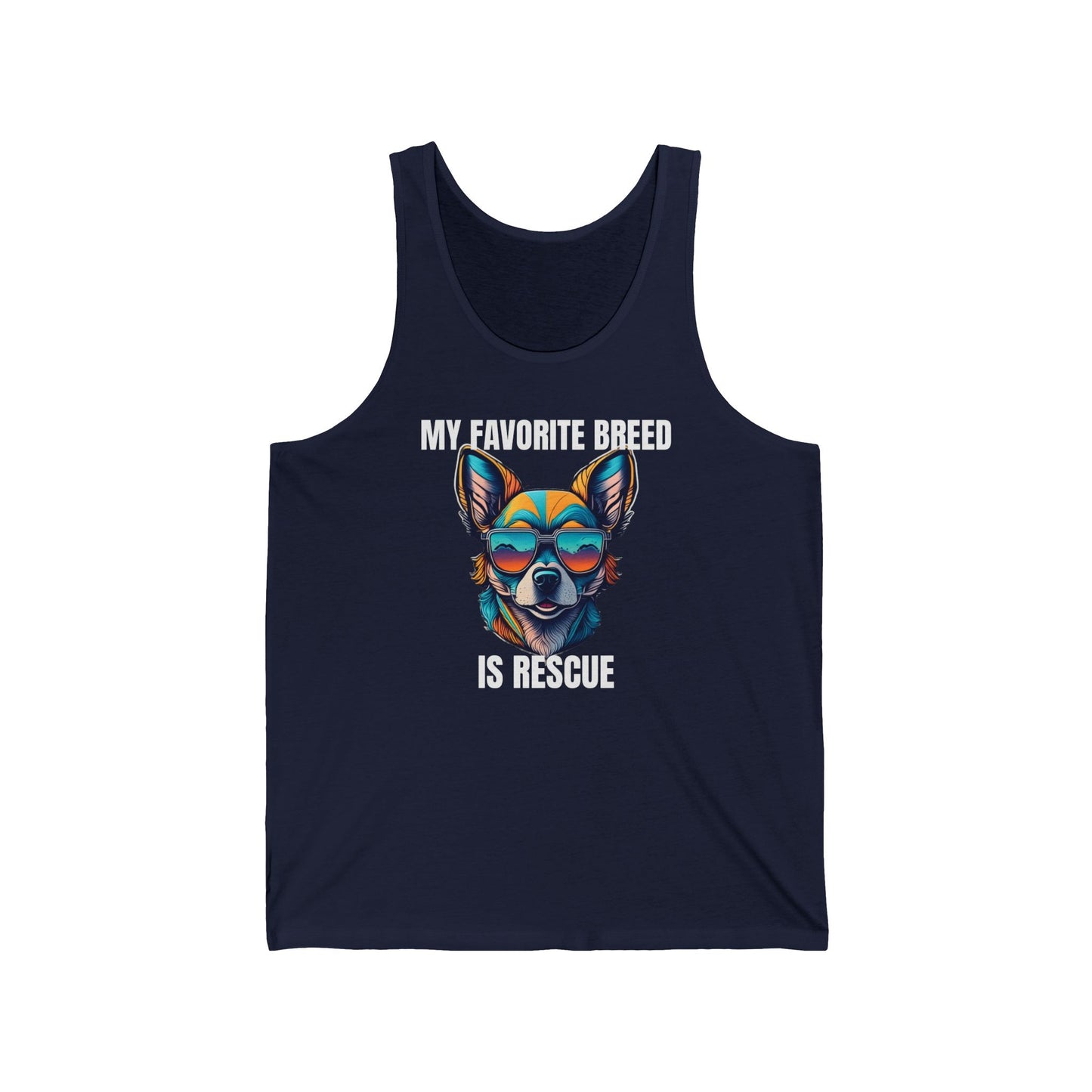 My favorite breed is rescue 2 - Unisex Jersey Tank