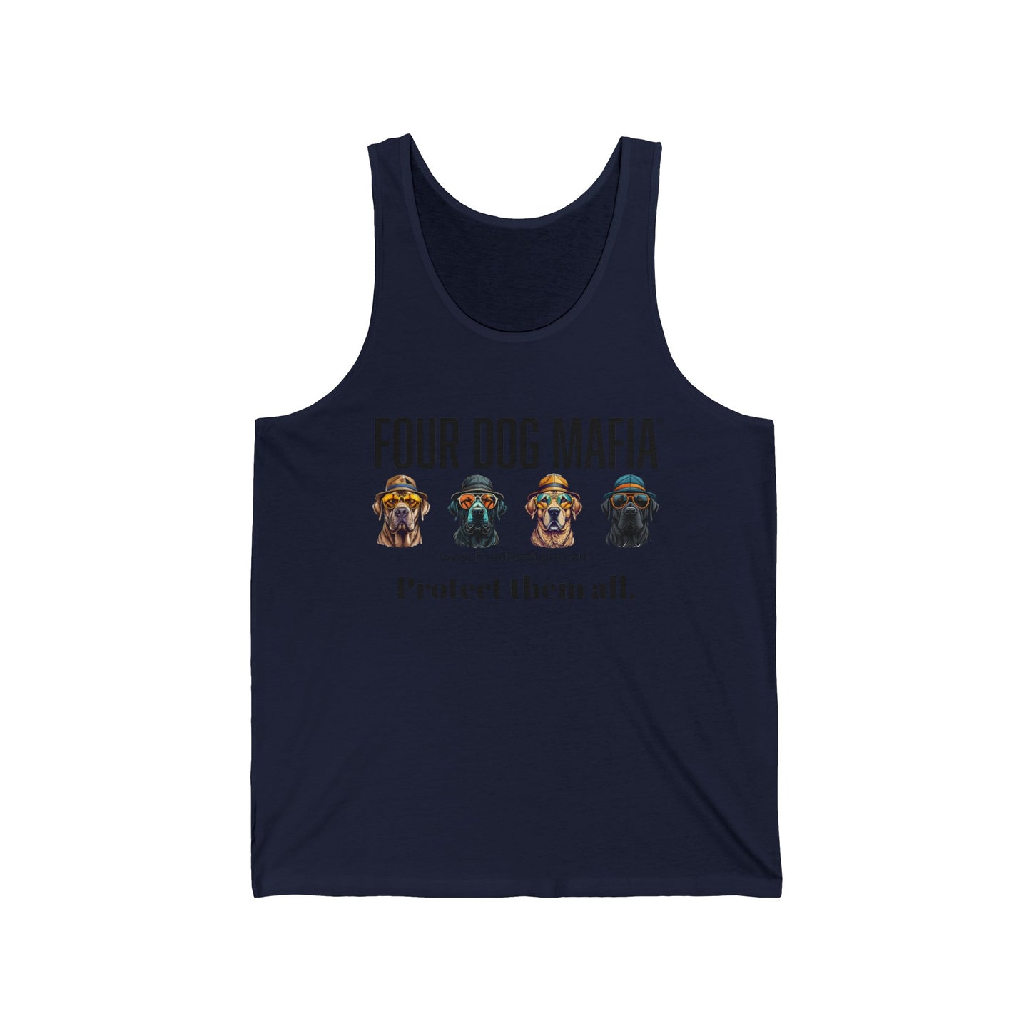 Protect them all with logo - Unisex Jersey Tank