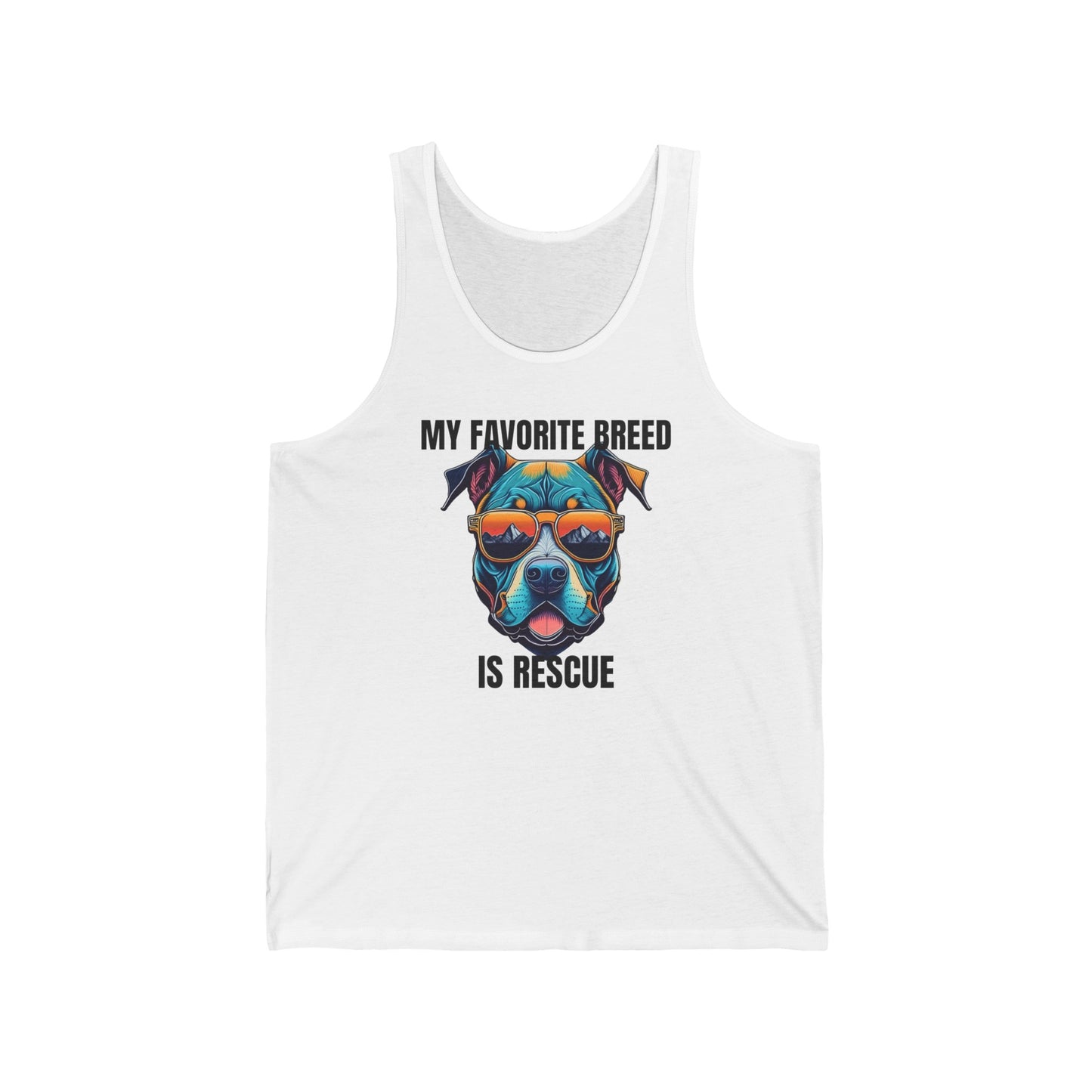 My favorite breed is rescue 1 - Unisex Jersey Tank