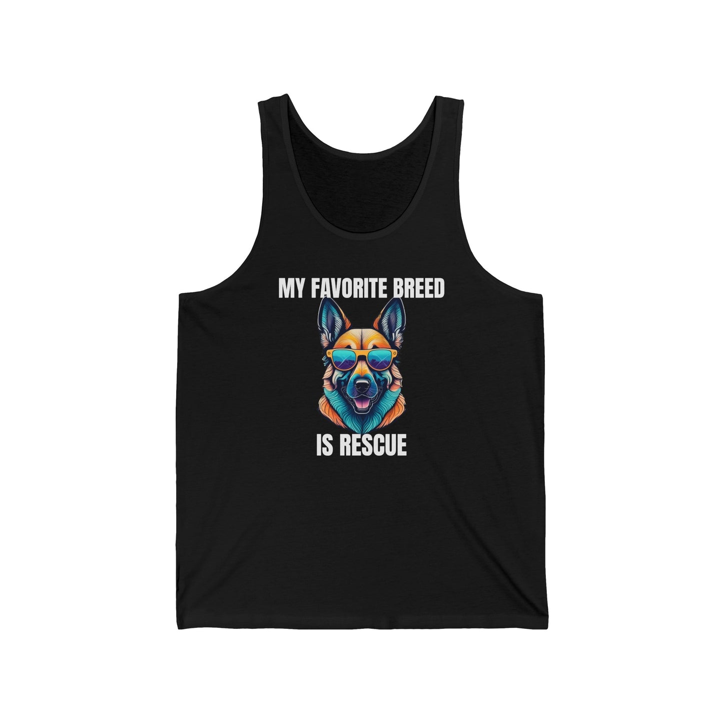 My favorite breed is rescue 6 - Unisex Jersey Tank