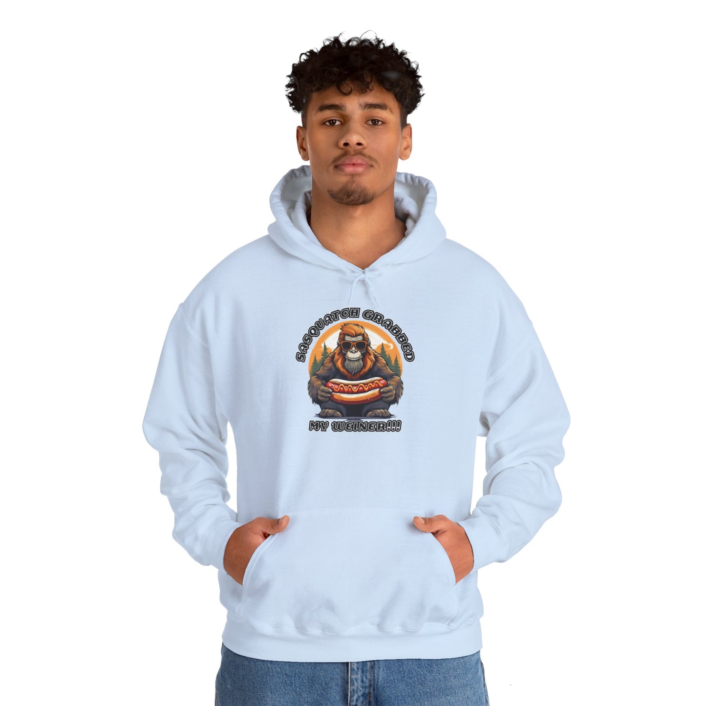 Sasquatch grabbed my weiner! - Unisex Heavy Blend™ Hooded Sweatshirt