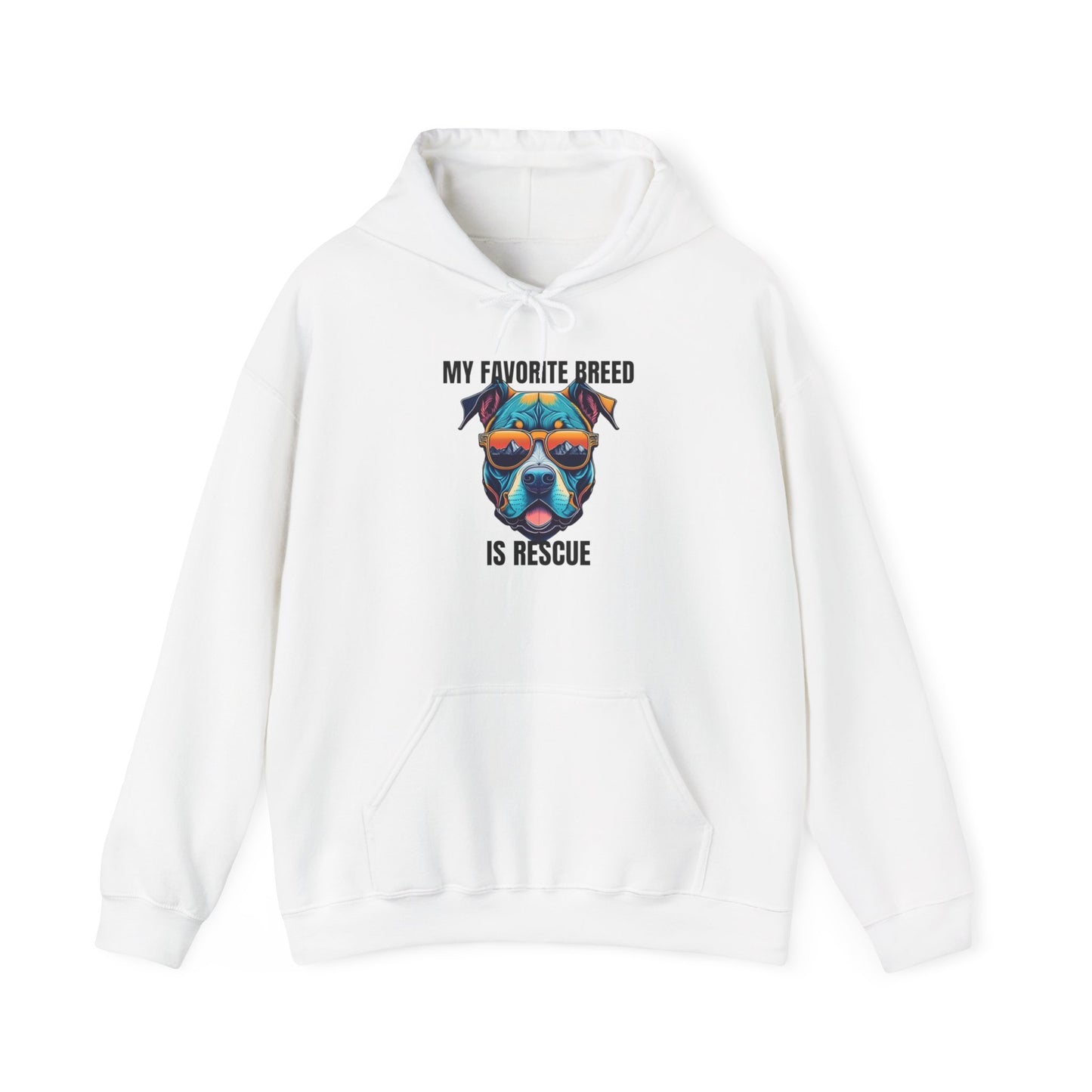 My favorite breed is rescue 1 - Unisex Heavy Blend™ Hooded Sweatshirt