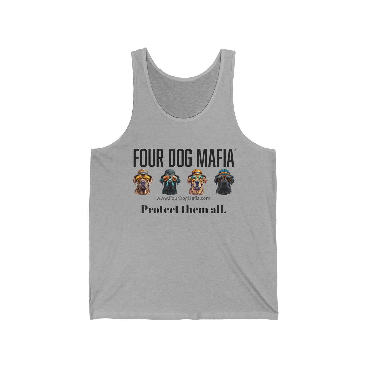 Protect them all with logo - Unisex Jersey Tank