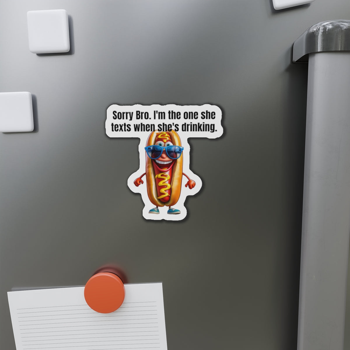 Texting weiner - Die-Cut Magnets