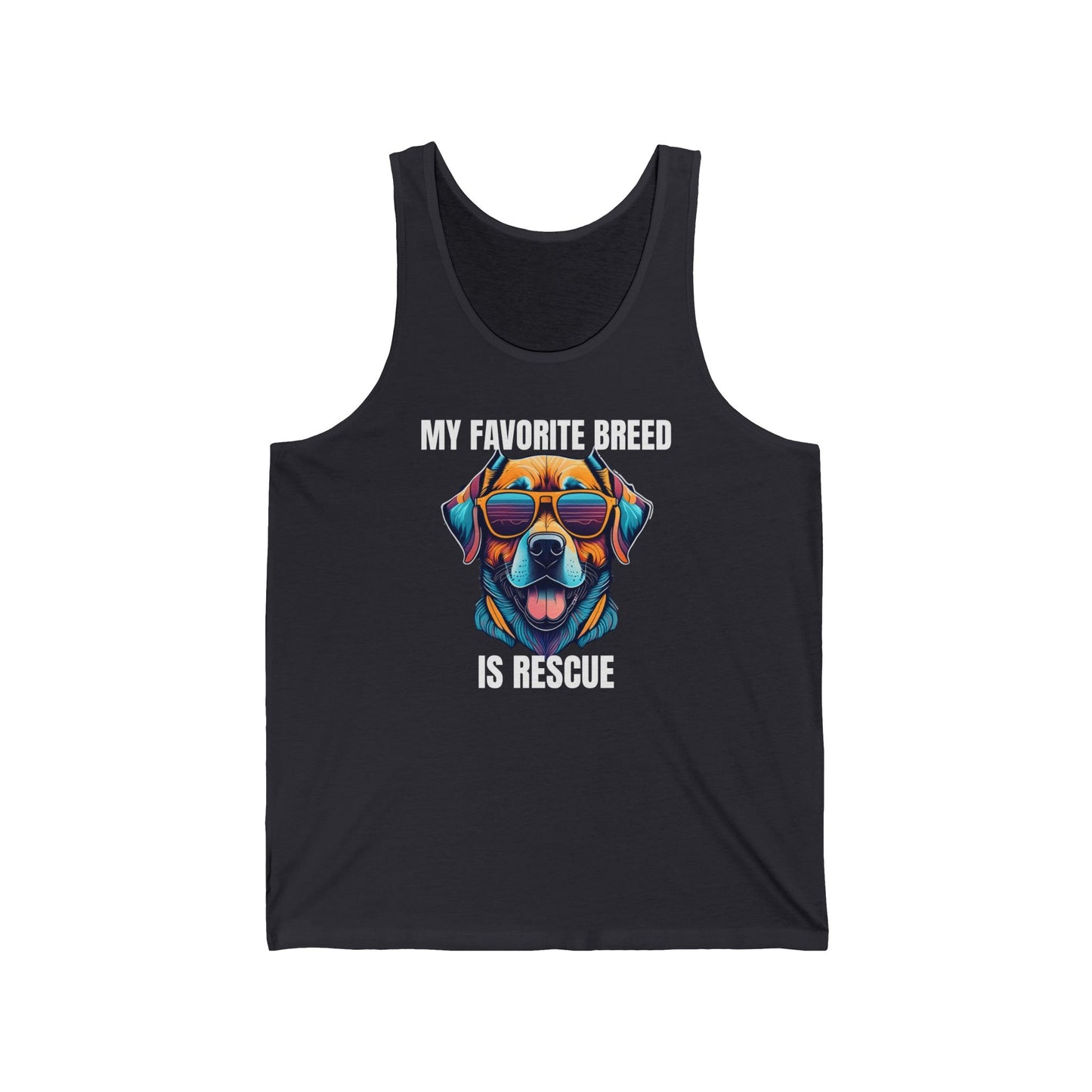 My favorite breed is rescue 4 - Unisex Jersey Tank