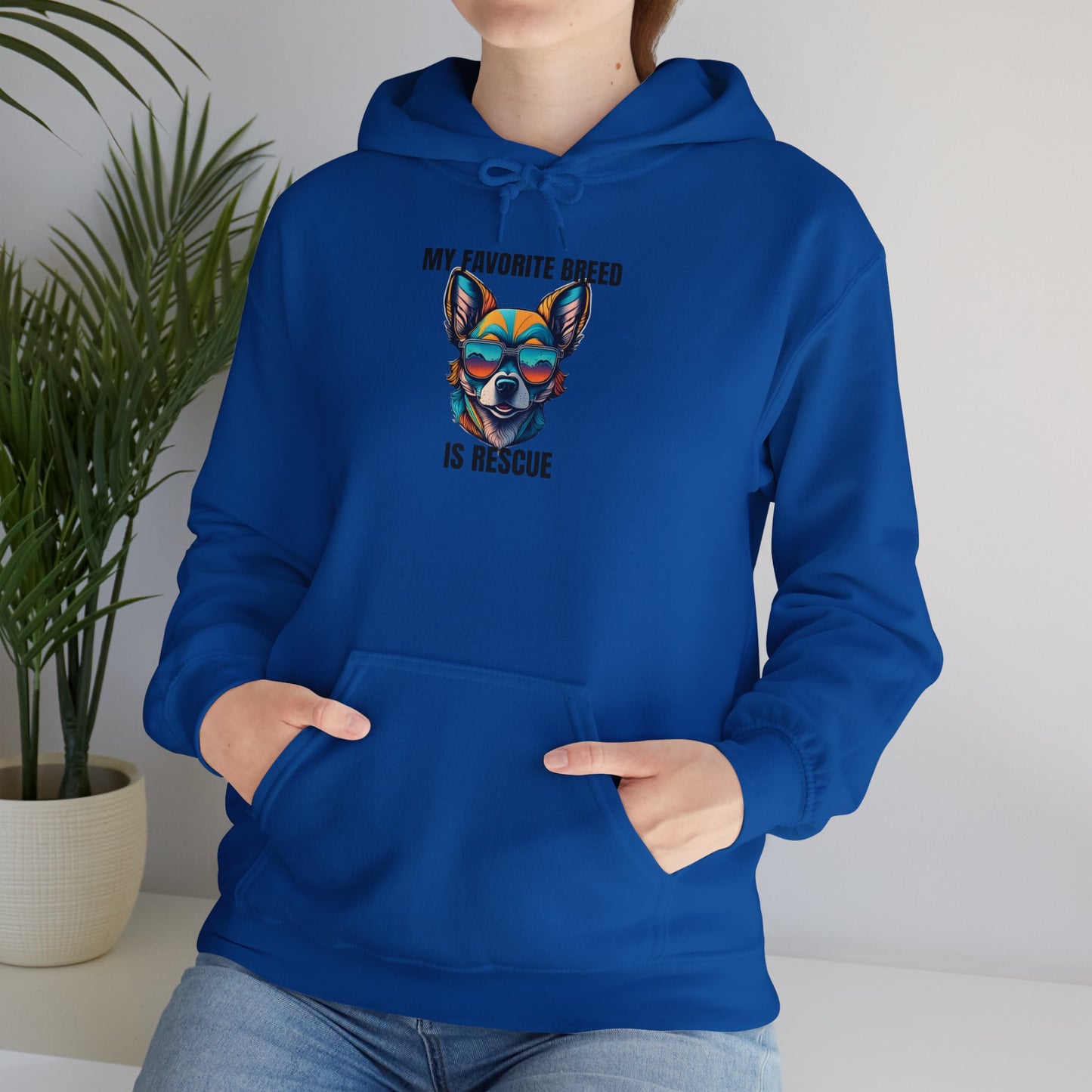 My favorite breed is rescue 2 - Unisex Heavy Blend™ Hooded Sweatshirt