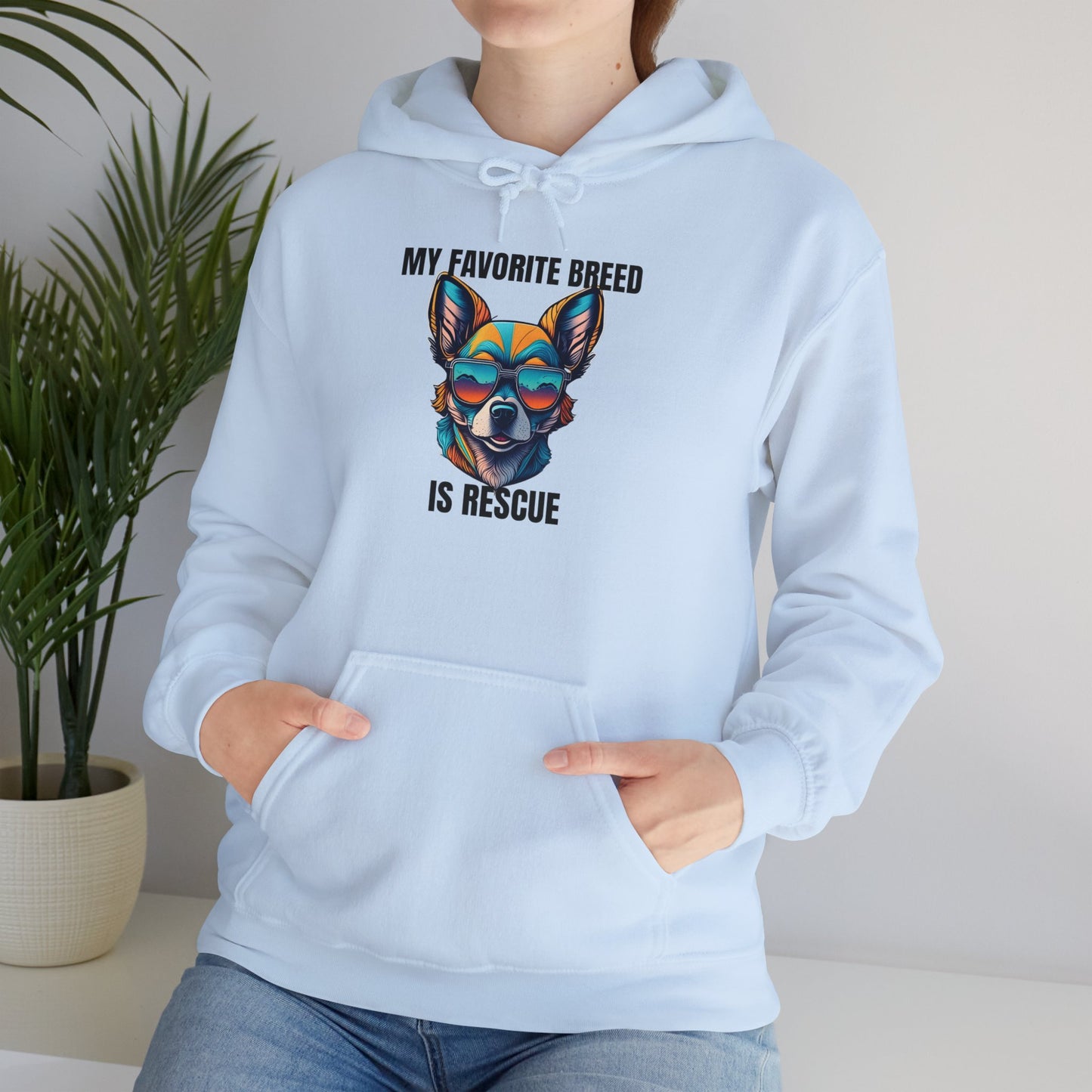 My favorite breed is rescue 2 - Unisex Heavy Blend™ Hooded Sweatshirt