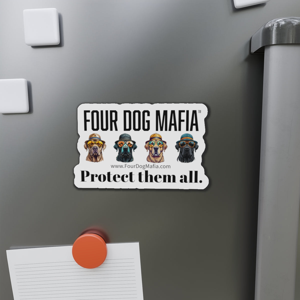 Protect them all with logo - Die-Cut Magnets