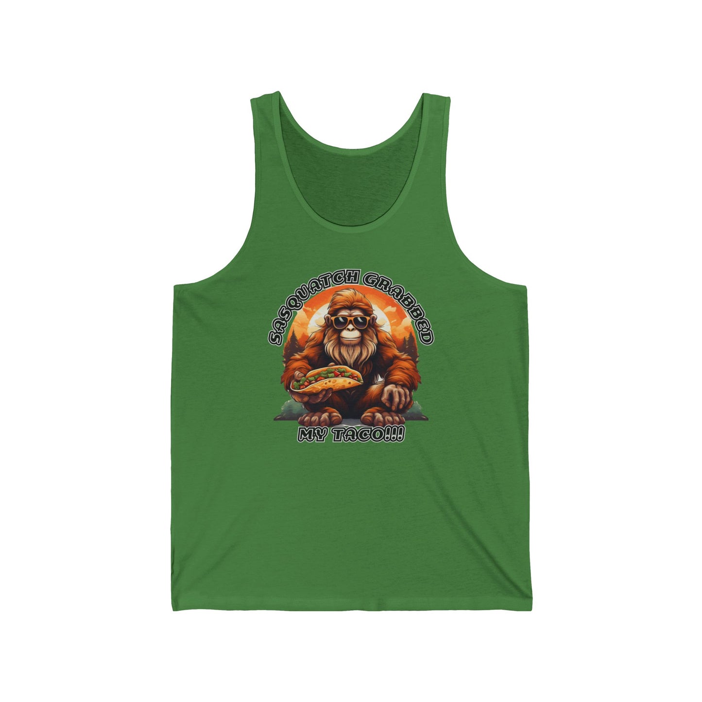 Sasquatch grabbed my taco! - Unisex Jersey Tank