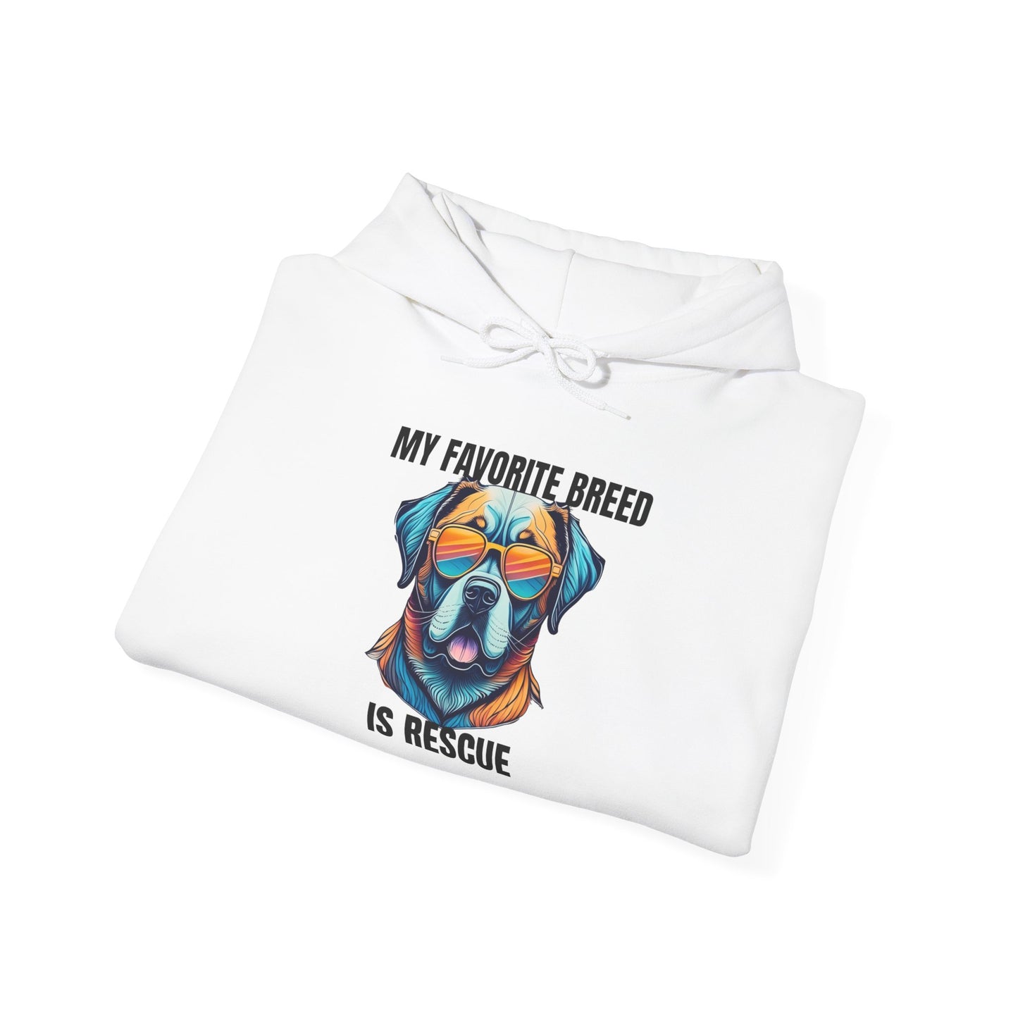 My favorite breed is rescue 5 - Unisex Heavy Blend™ Hooded Sweatshirt