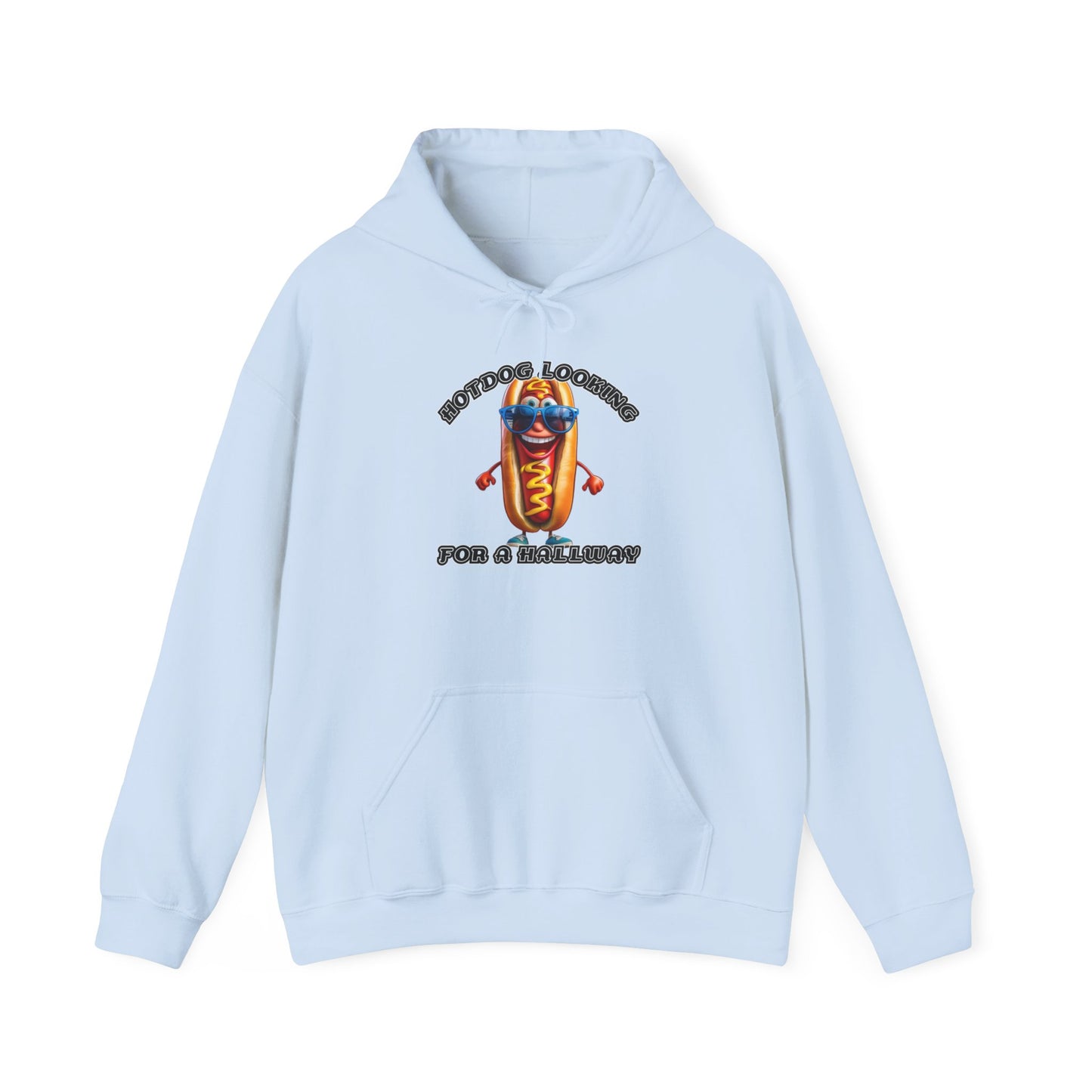 Hotdog looking for a hallway - Unisex Heavy Blend™ Hooded Sweatshirt