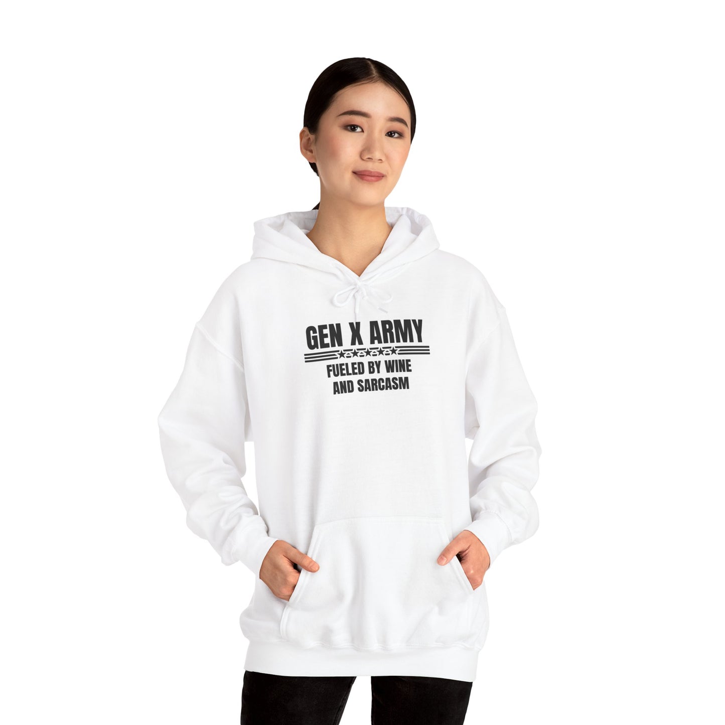 Fueled by wine and sarcasm - Unisex Heavy Blend™ Hooded Sweatshirt